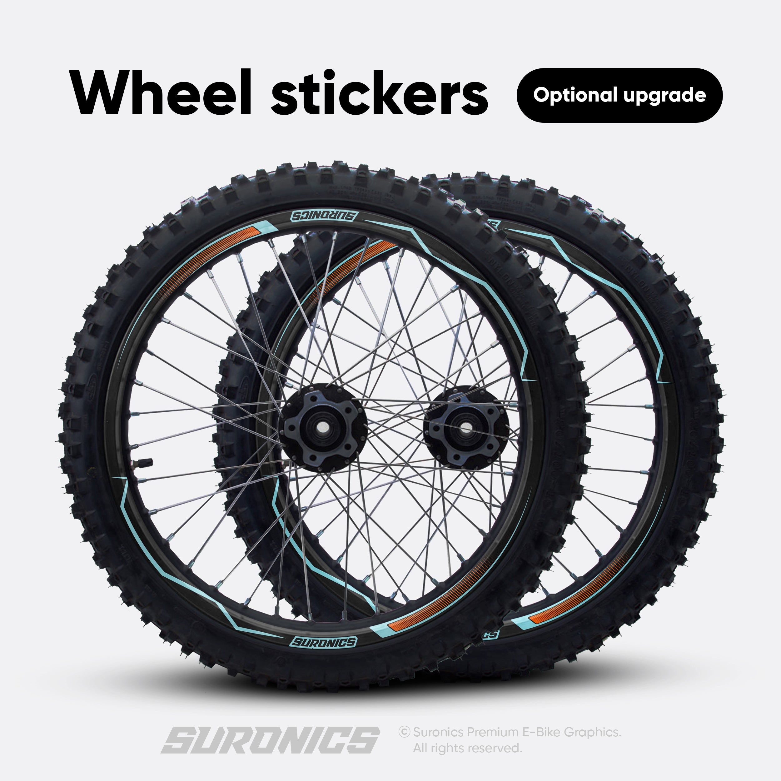 FOX RACER BLACK ORANGE Surron Ultra Bee Graphics kit