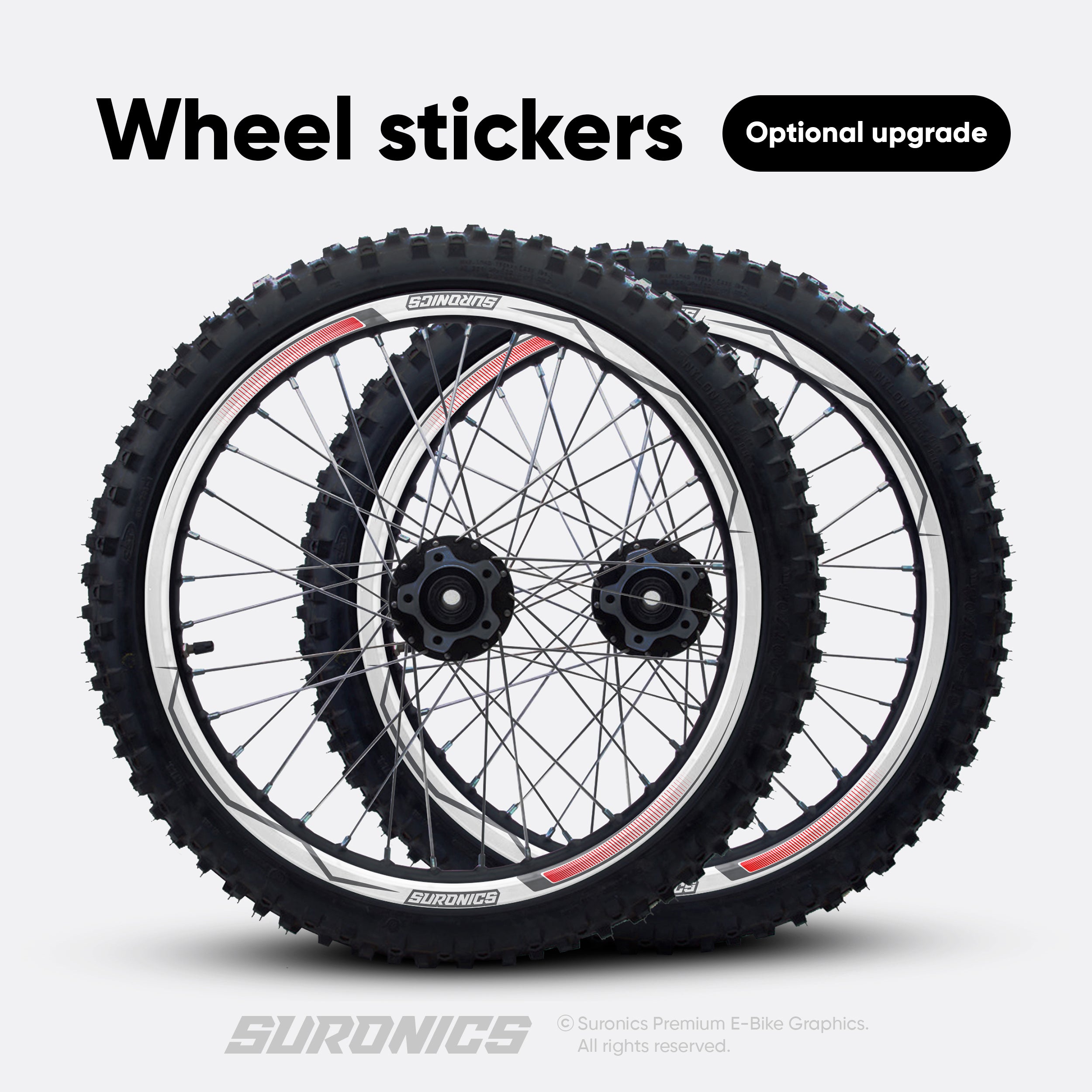 FOX RACER WHITE RED Surron Ultra Bee Graphics kit