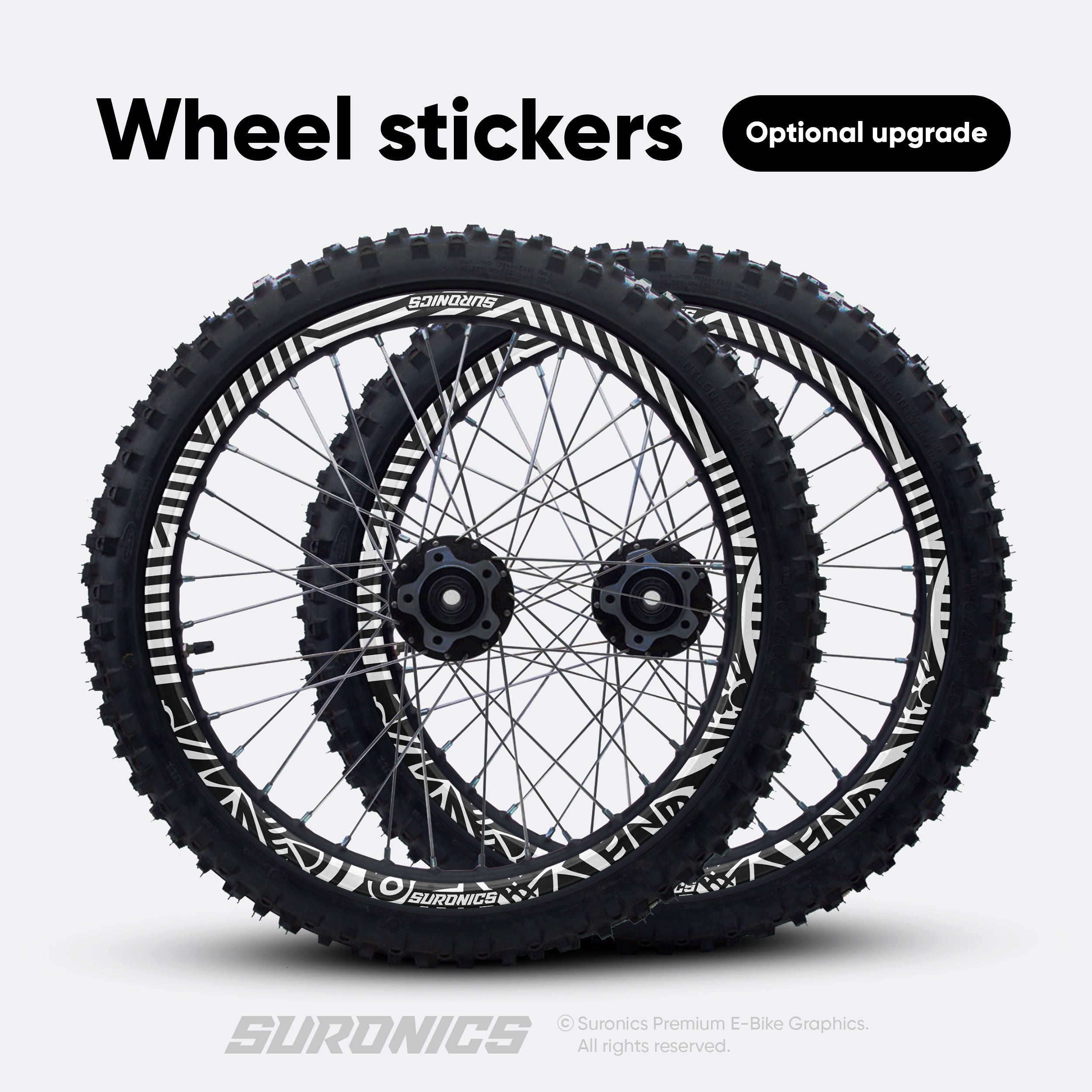 RACE ART BLACK WHITE Eride Pro Mini R Graphics kit