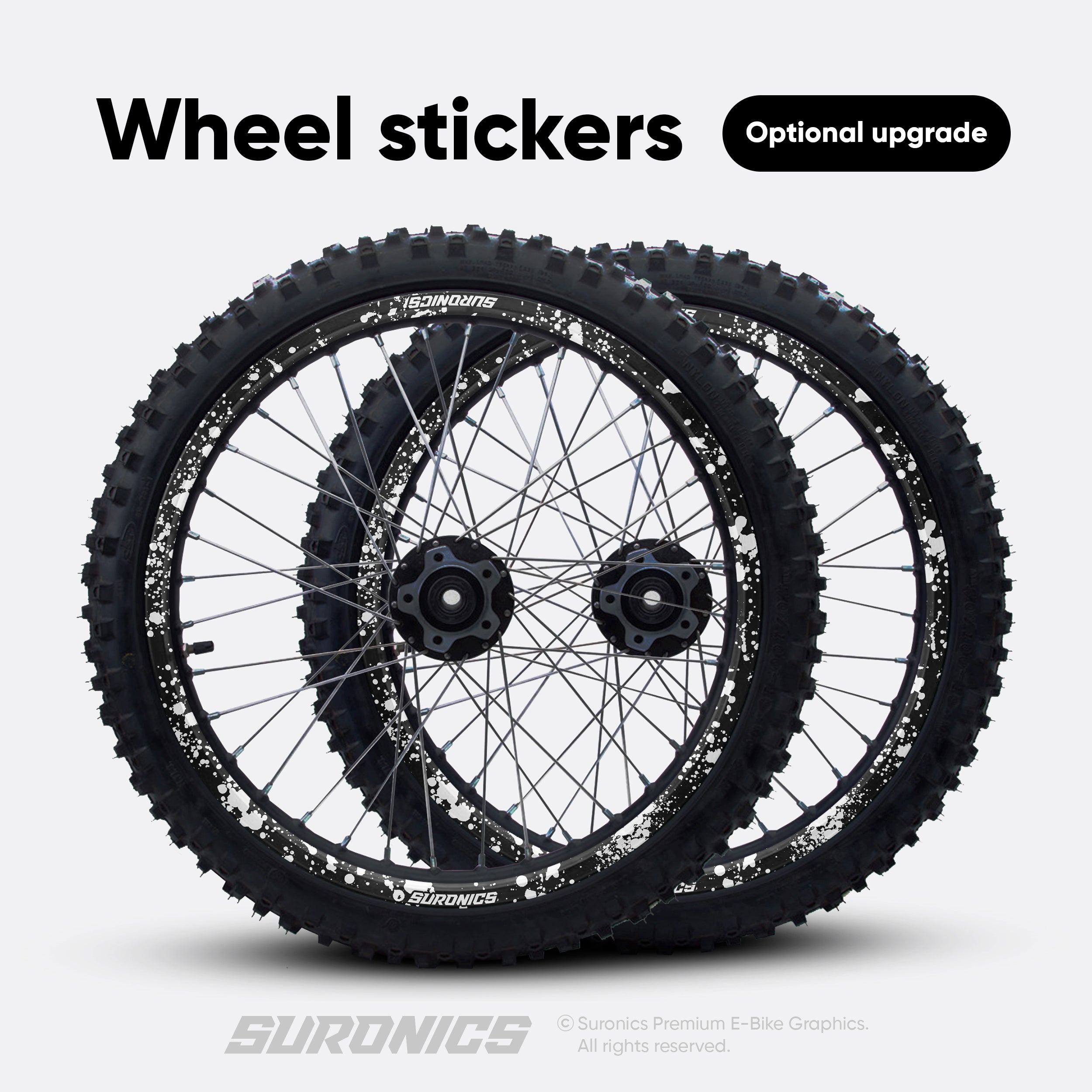 SPLATTER BLACK WHITE Rerode R1 Graphics kit
