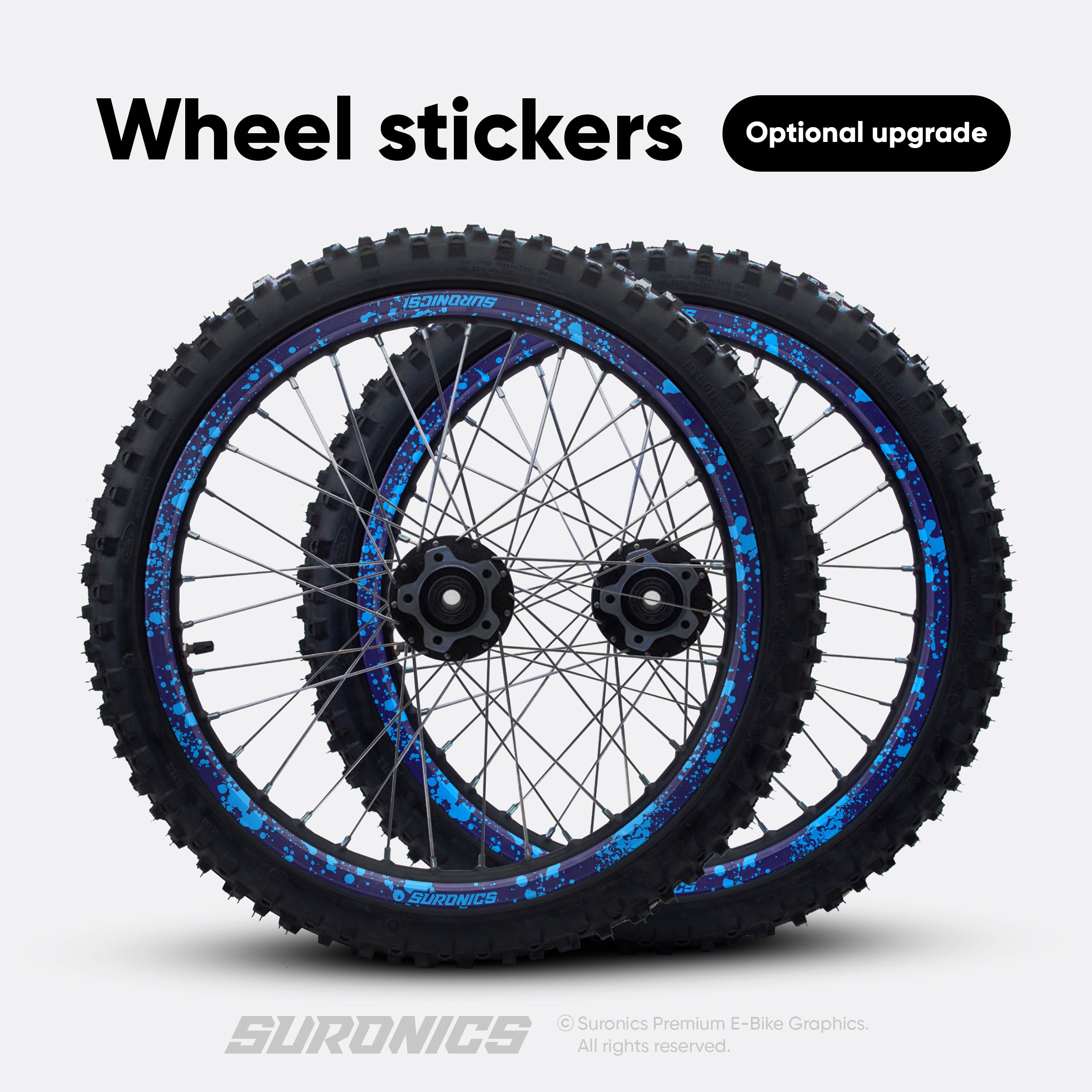 SPLATTER NAVY CYAN Talaria Sting MX5 PRO Graphics kit