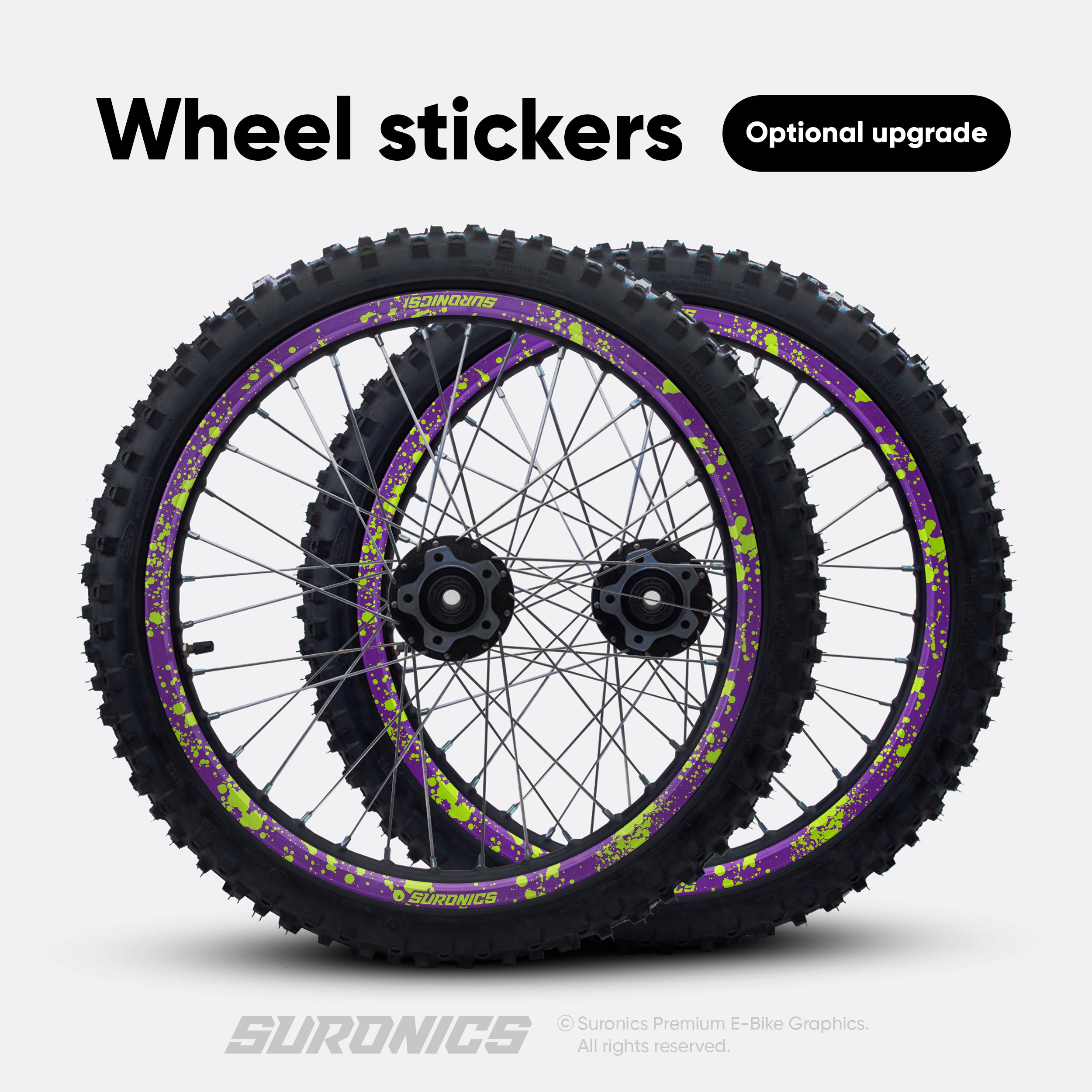 SPLATTER PURPLE GREEN Surron Light Bee Graphics kit