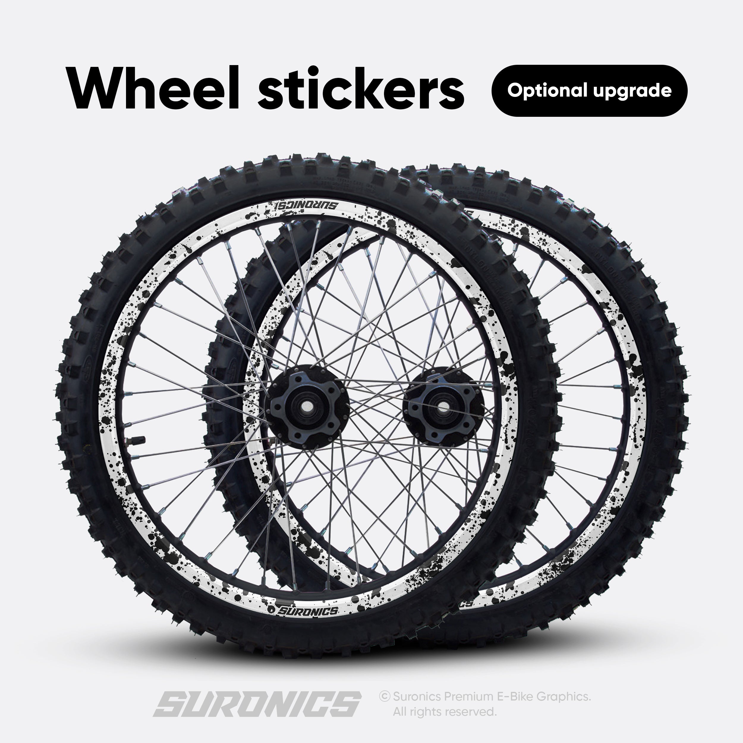 SPLATTER WHITE BLACK Eride Pro SS SR Graphics kit