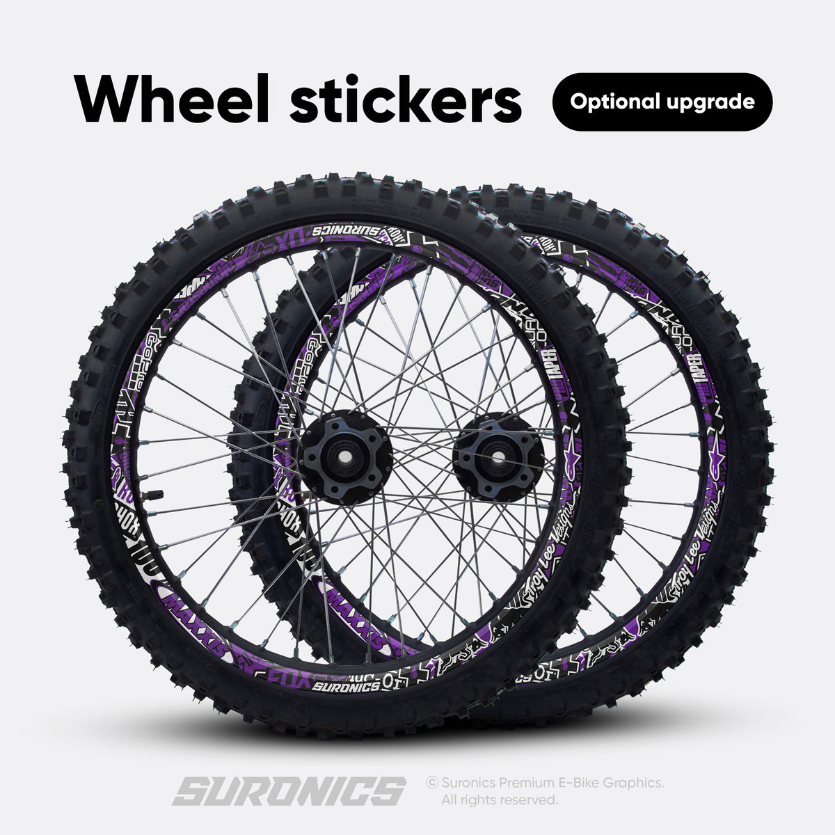 STICKY BLACK PURPLE Talaria Komodo Graphics kit