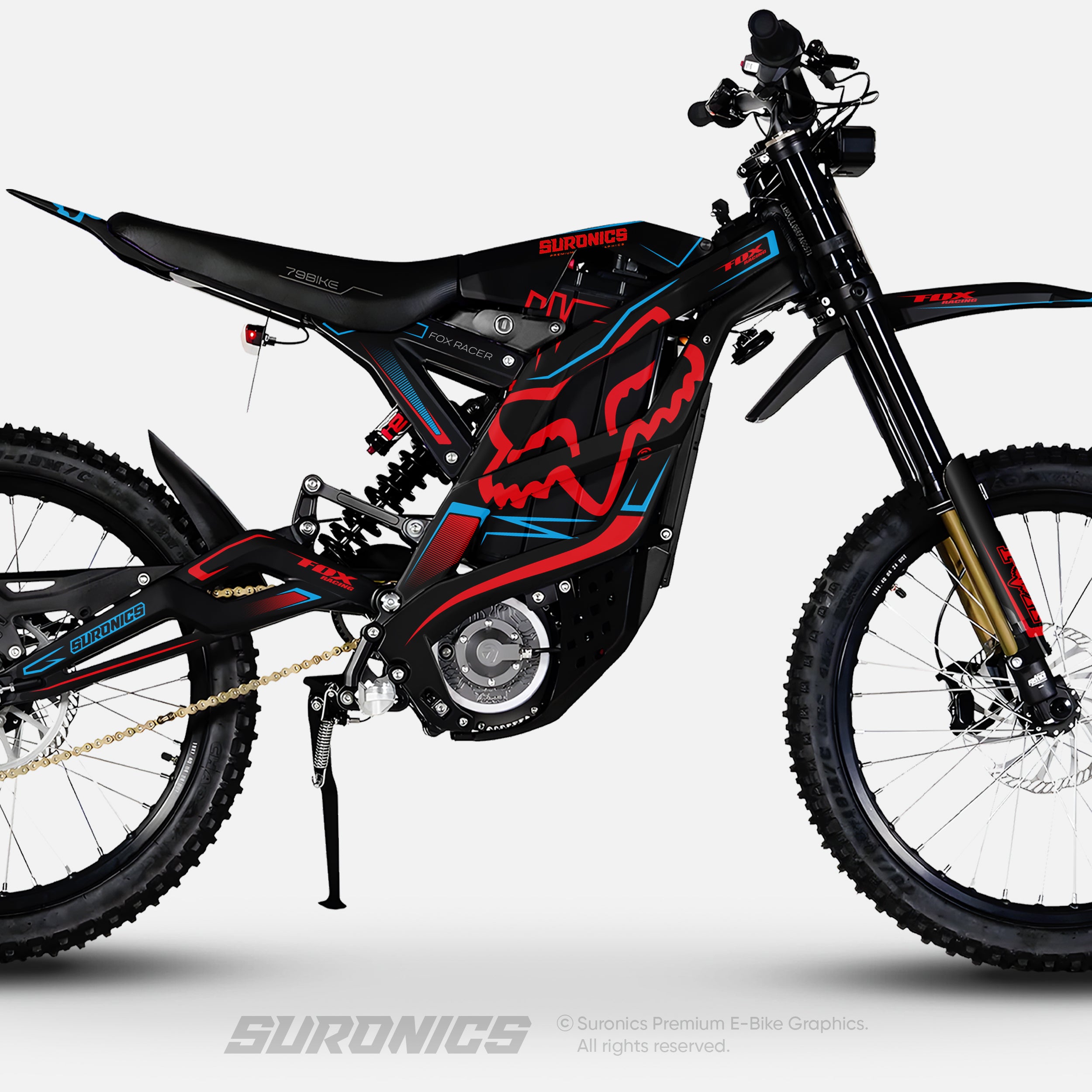 FOX RACER BLACK RED 79Bike Falcon PRO / GT / M Graphics kit