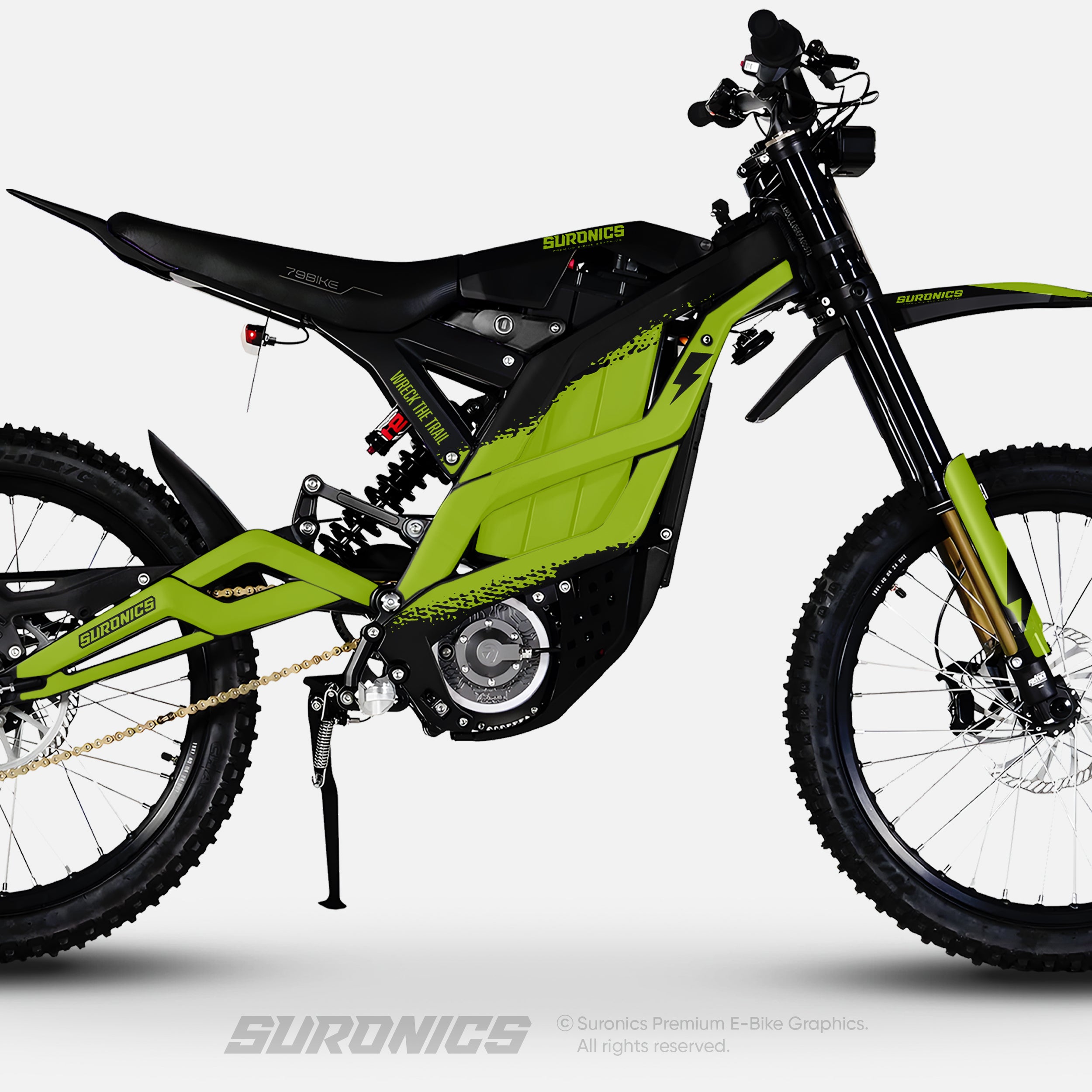 HALF BLACK GREEN 79Bike Falcon PRO / GT / M Graphics kit