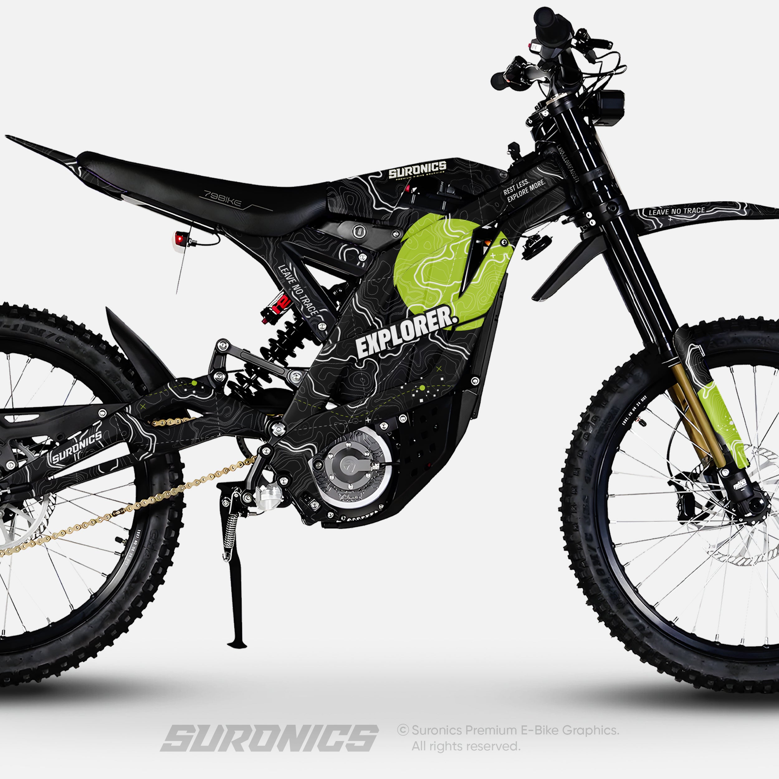EXPLORER BLACK GREEN 79Bike Falcon PRO / GT / M Graphics kit
