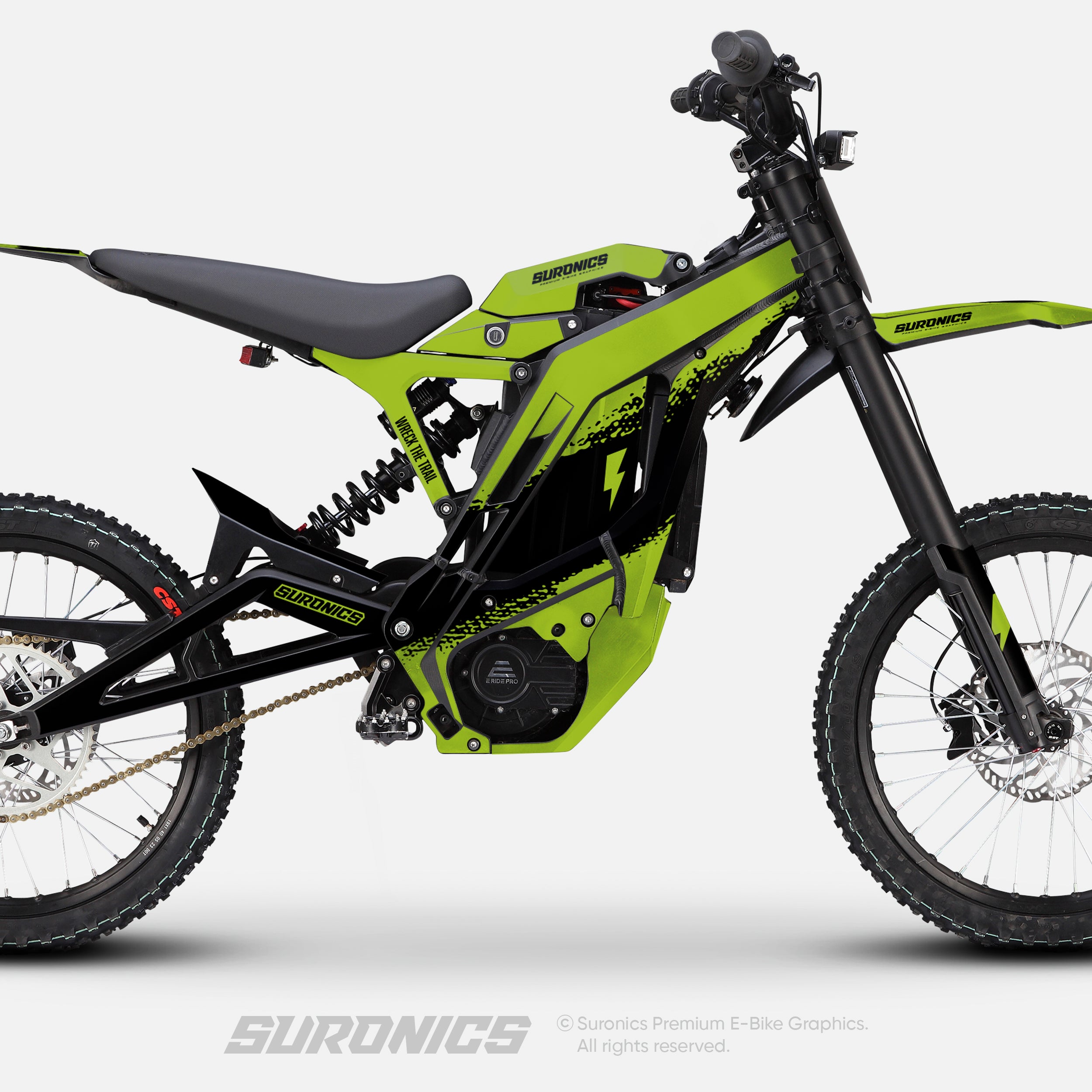 HALF GREEN BLACK E-Ride Pro SS SR Graphics kit