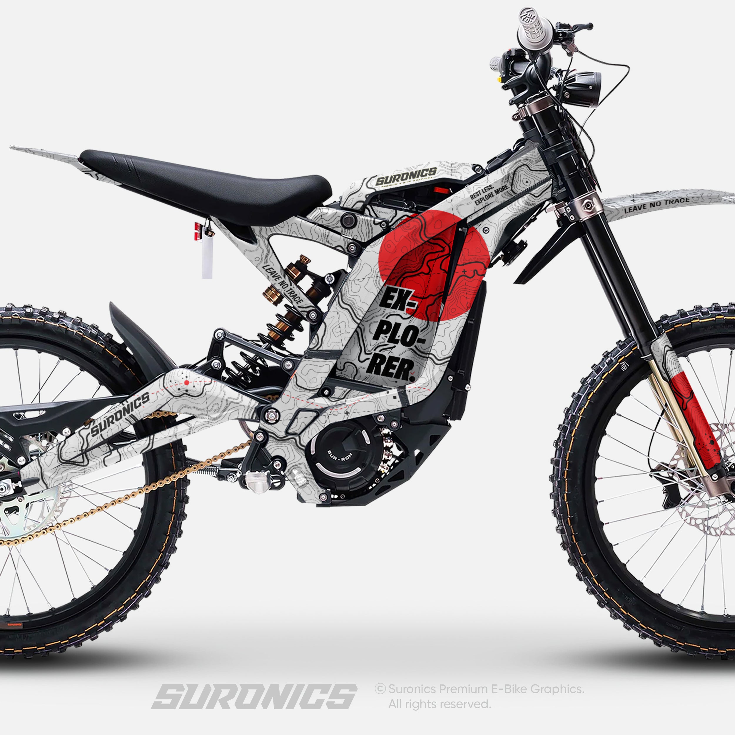 EXPLORER WHITE RED Surron Light Bee Graphics kit