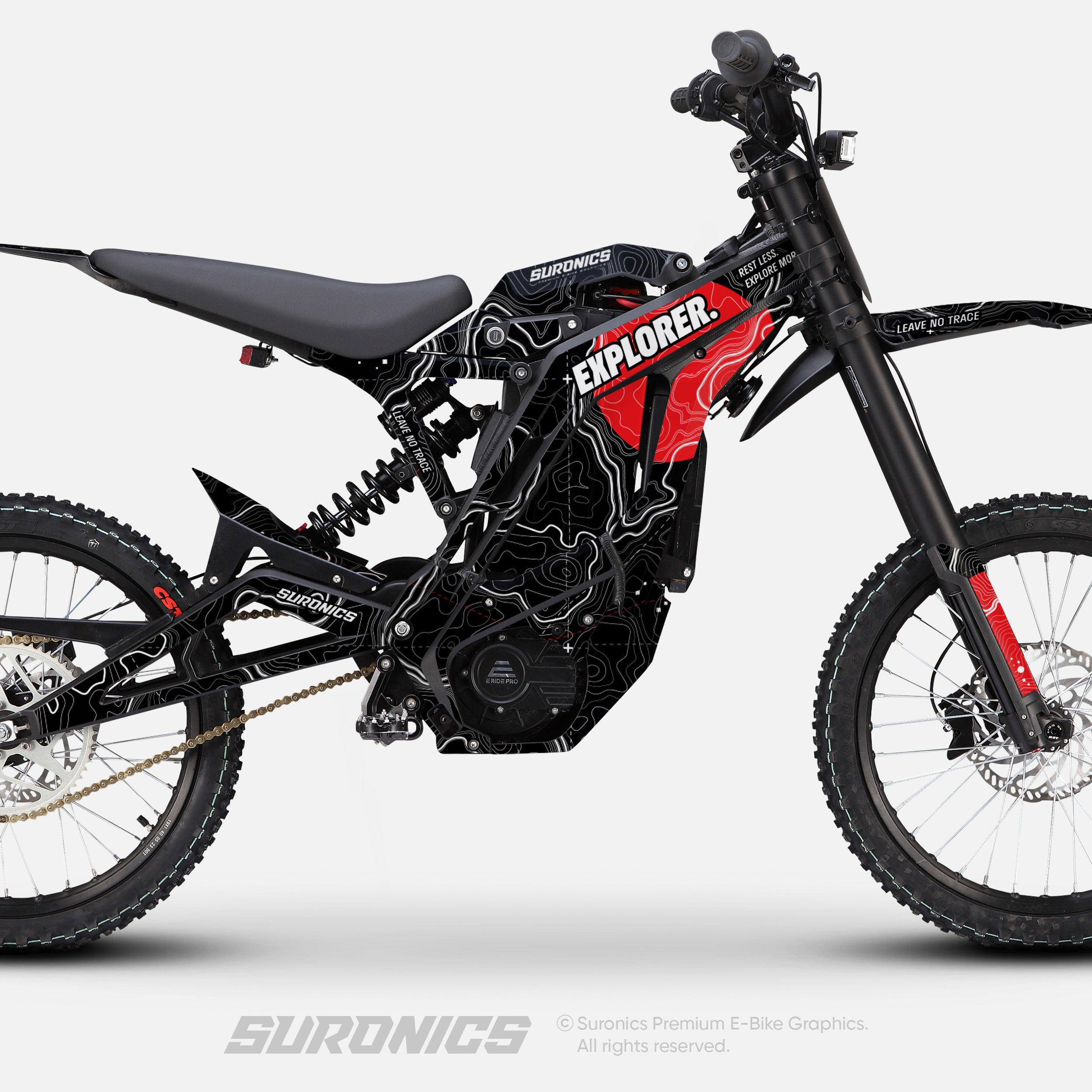 EXPLORER BLACK RED E-Ride Pro SS SR Graphics kit