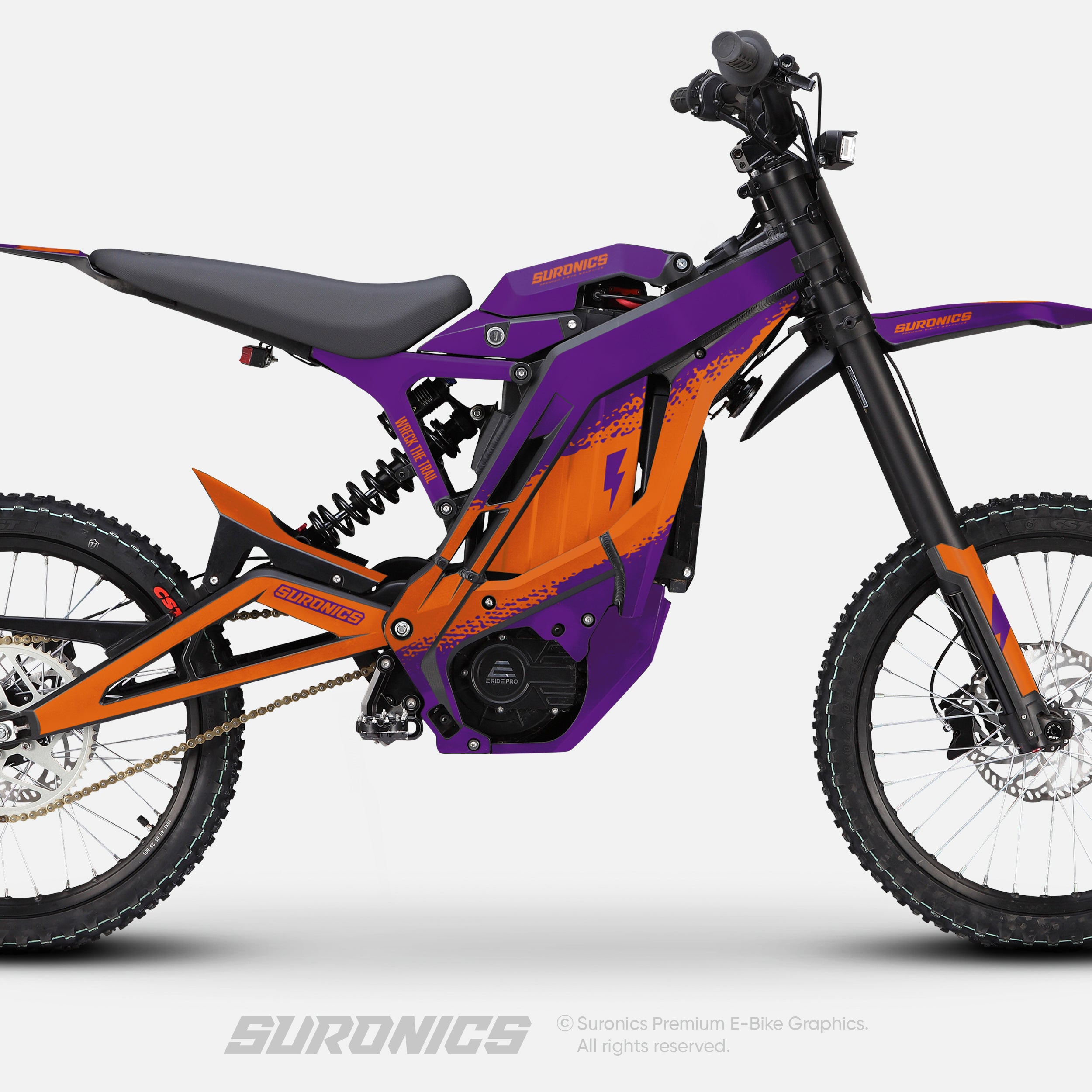 HALF PURPLE ORANGE E-Ride Pro SS SR Graphics kit