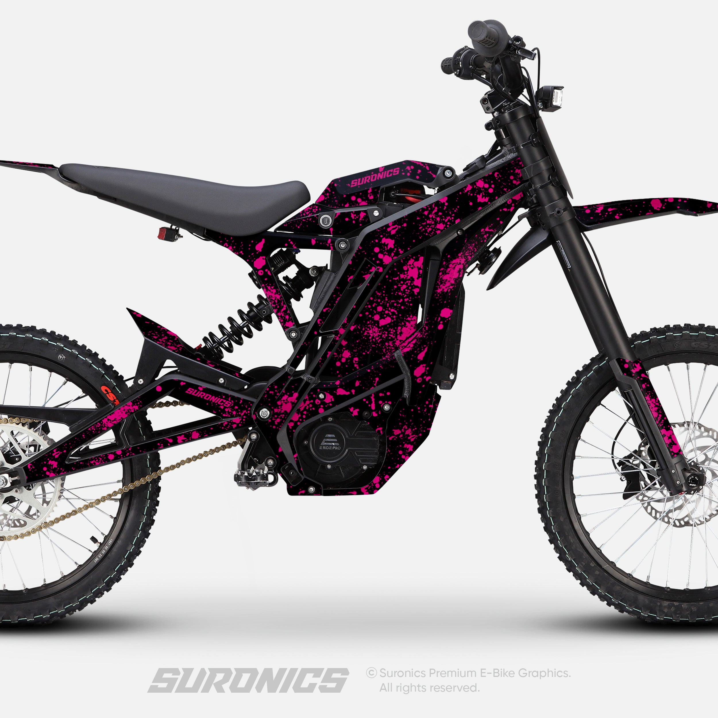 SPLATTER BLACK MAGENTA Eride Pro SS SR Graphics kit