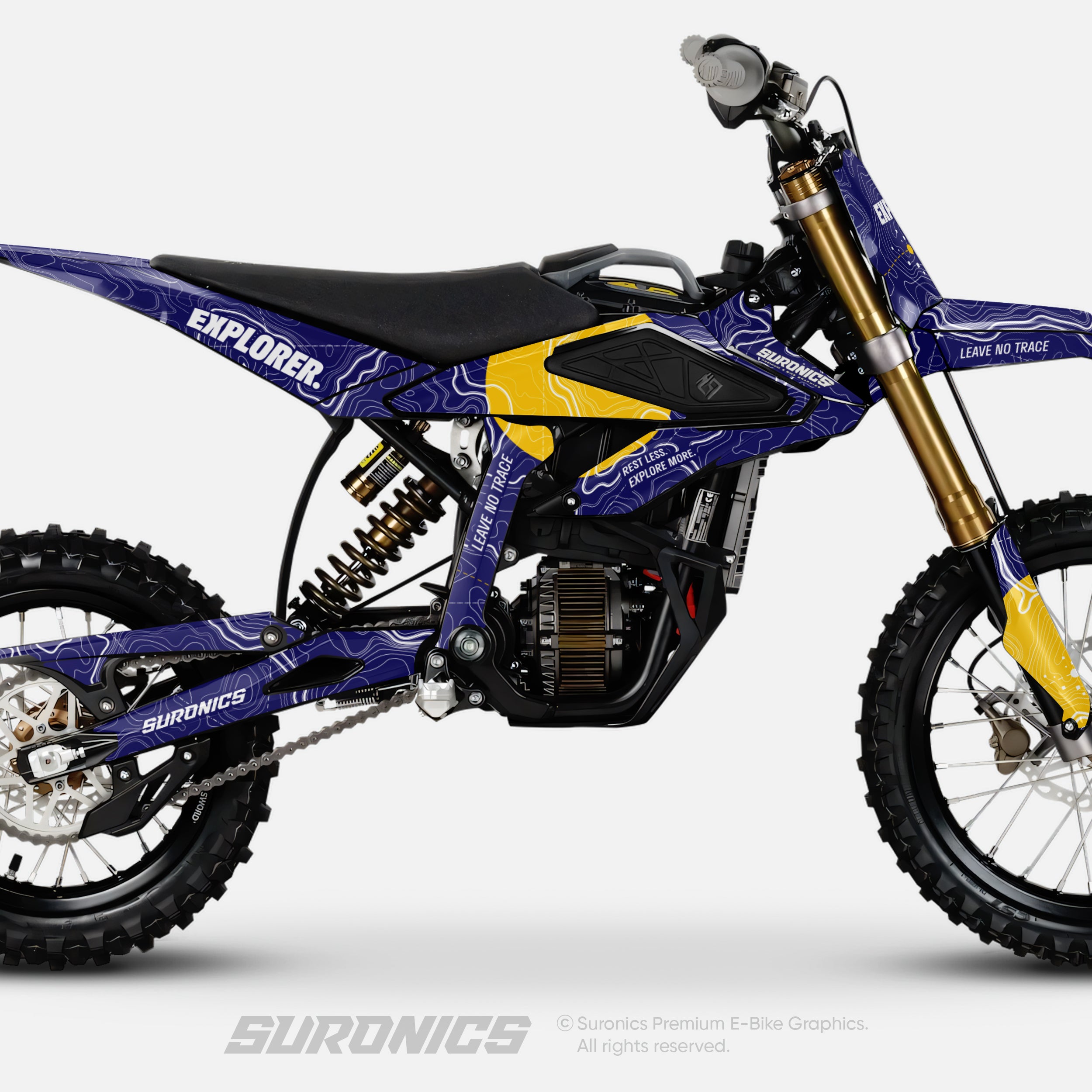 EXPLORER NAVY YELLOW Surron Hyper Bee Graphics kit