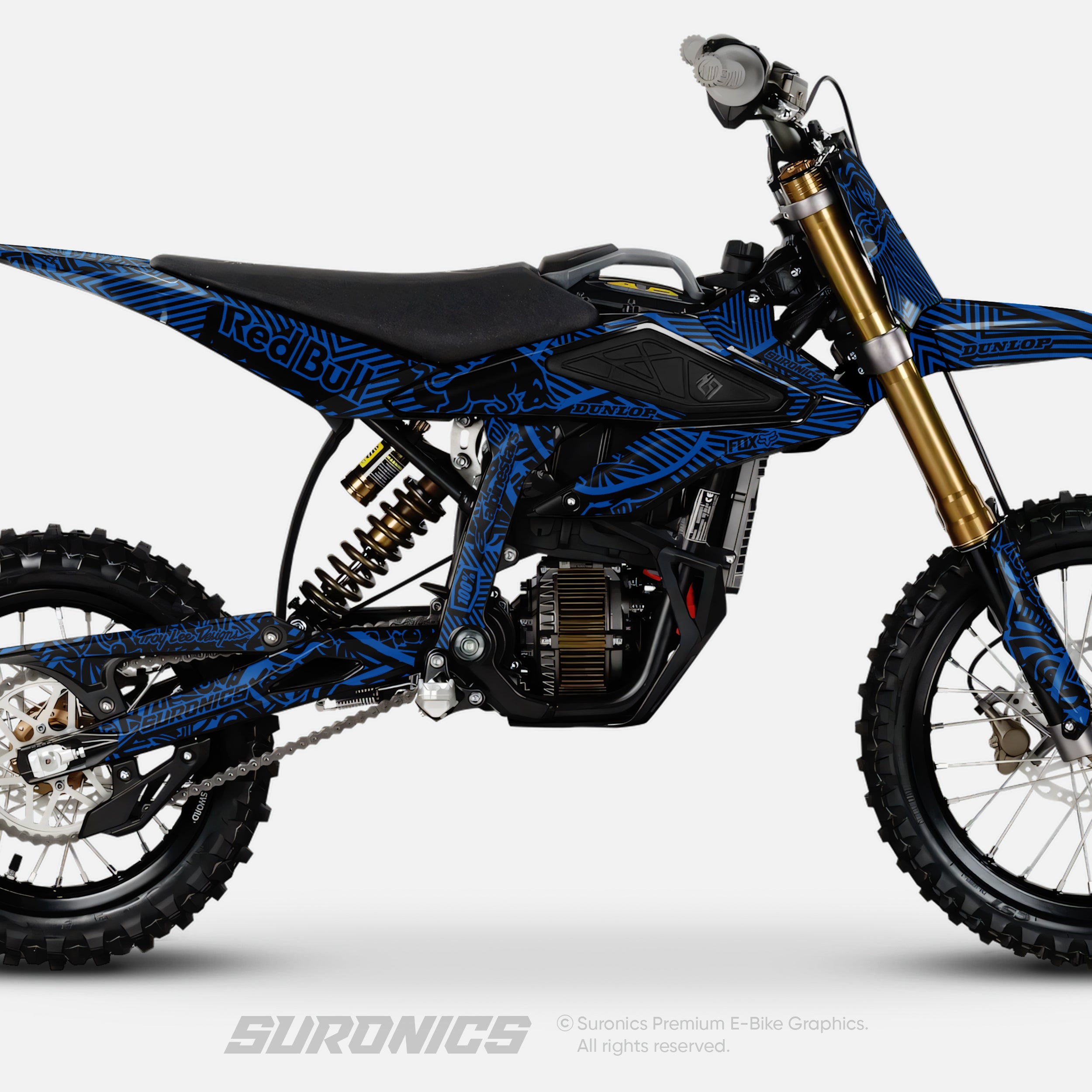 RACE ART BLACK BLUE Surron Hyper Bee Graphics kit