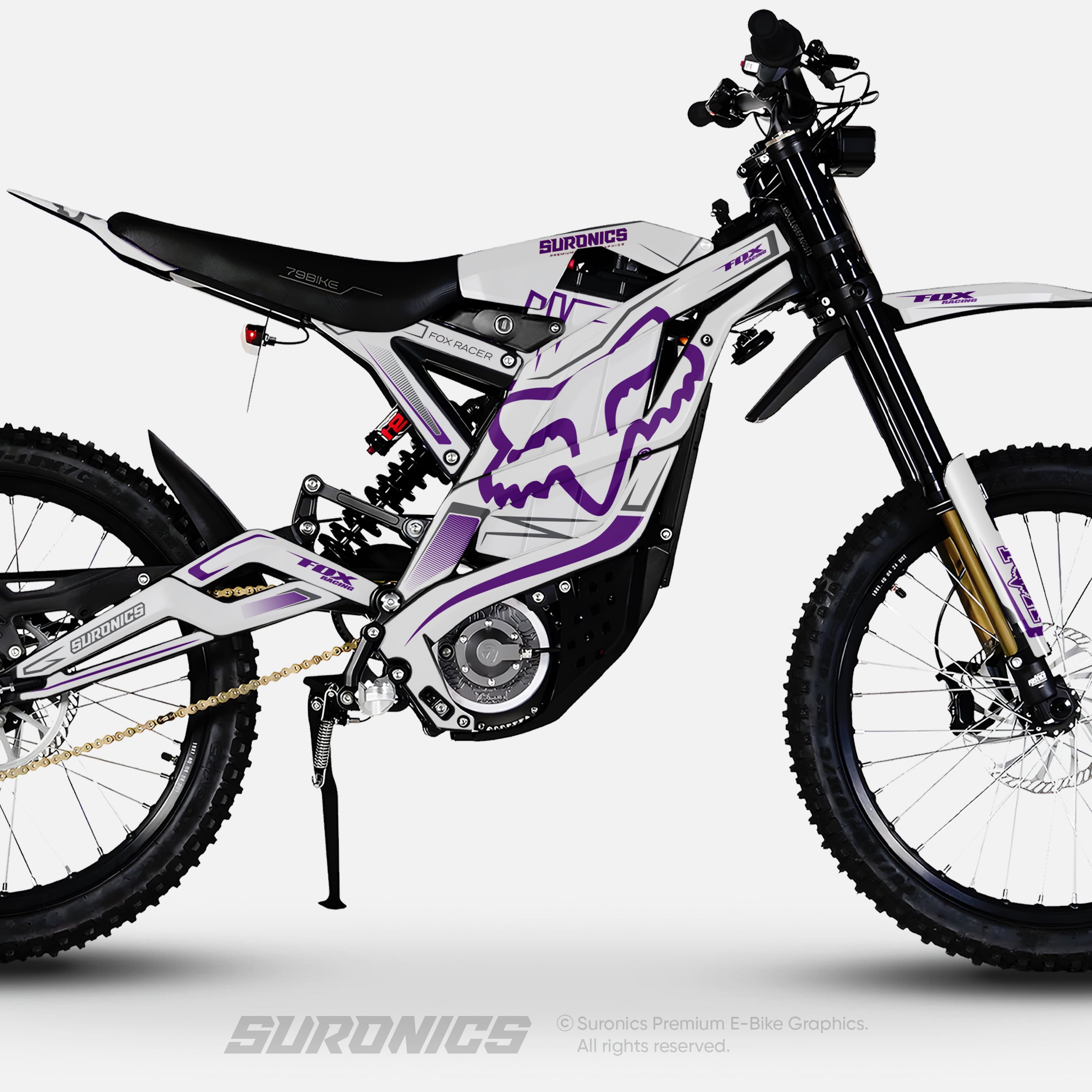 FOX RACER WHITE PURPLE 79Bike Falcon PRO / GT / M Graphics kit