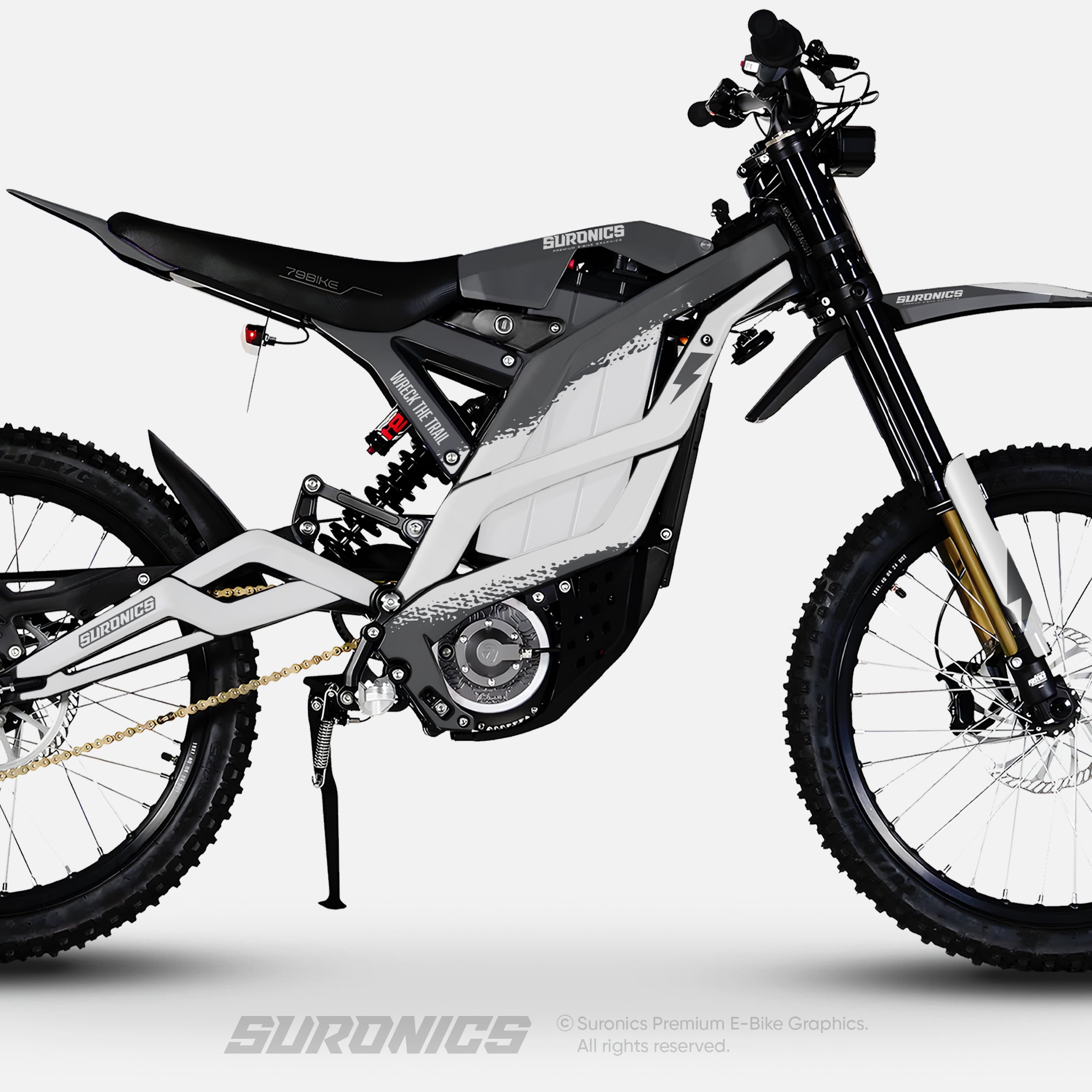 HALF GREY WHITE 79Bike Falcon PRO / GT / M Graphics kit
