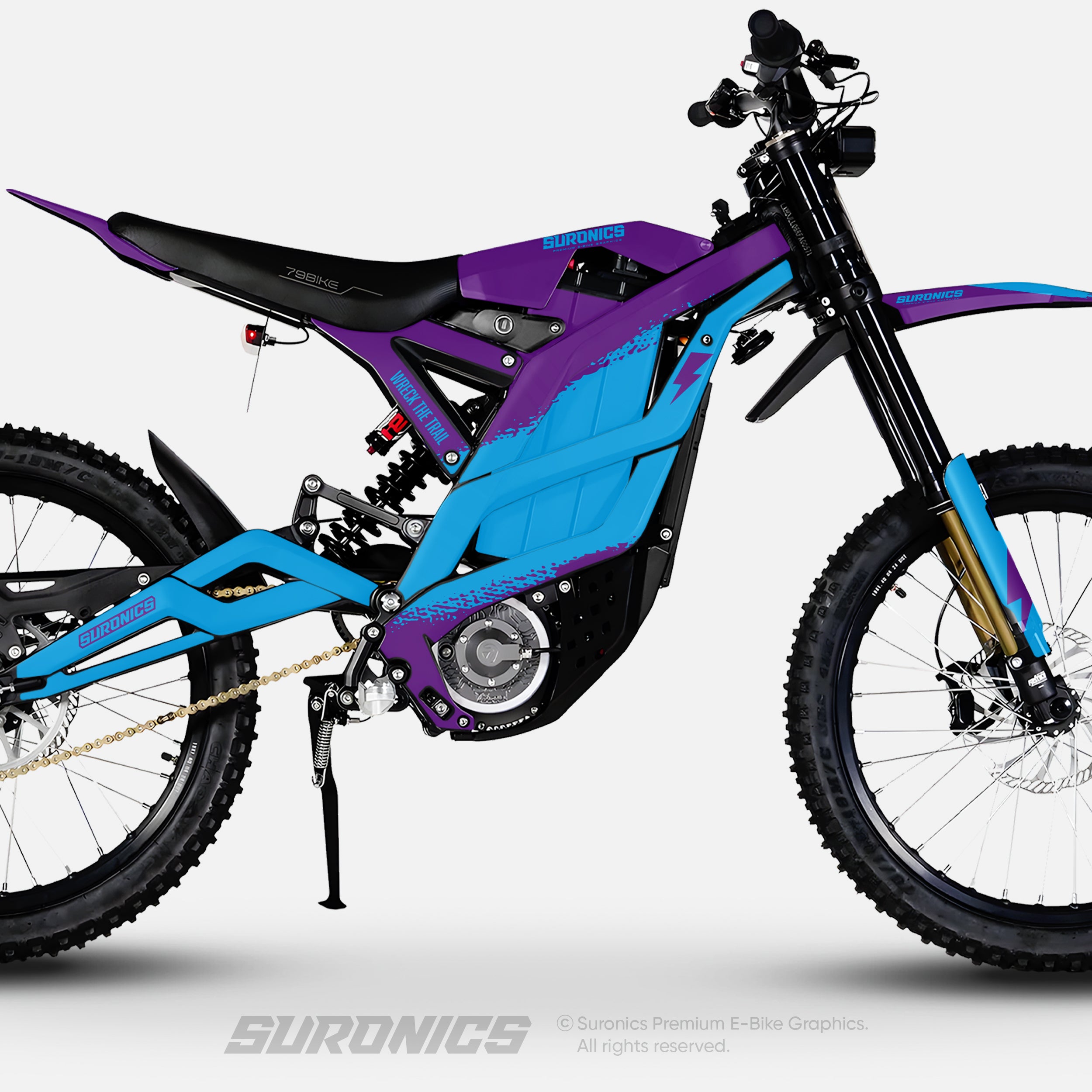 HALF PURPLE CYAN 79Bike Falcon PRO / GT / M Graphics kit