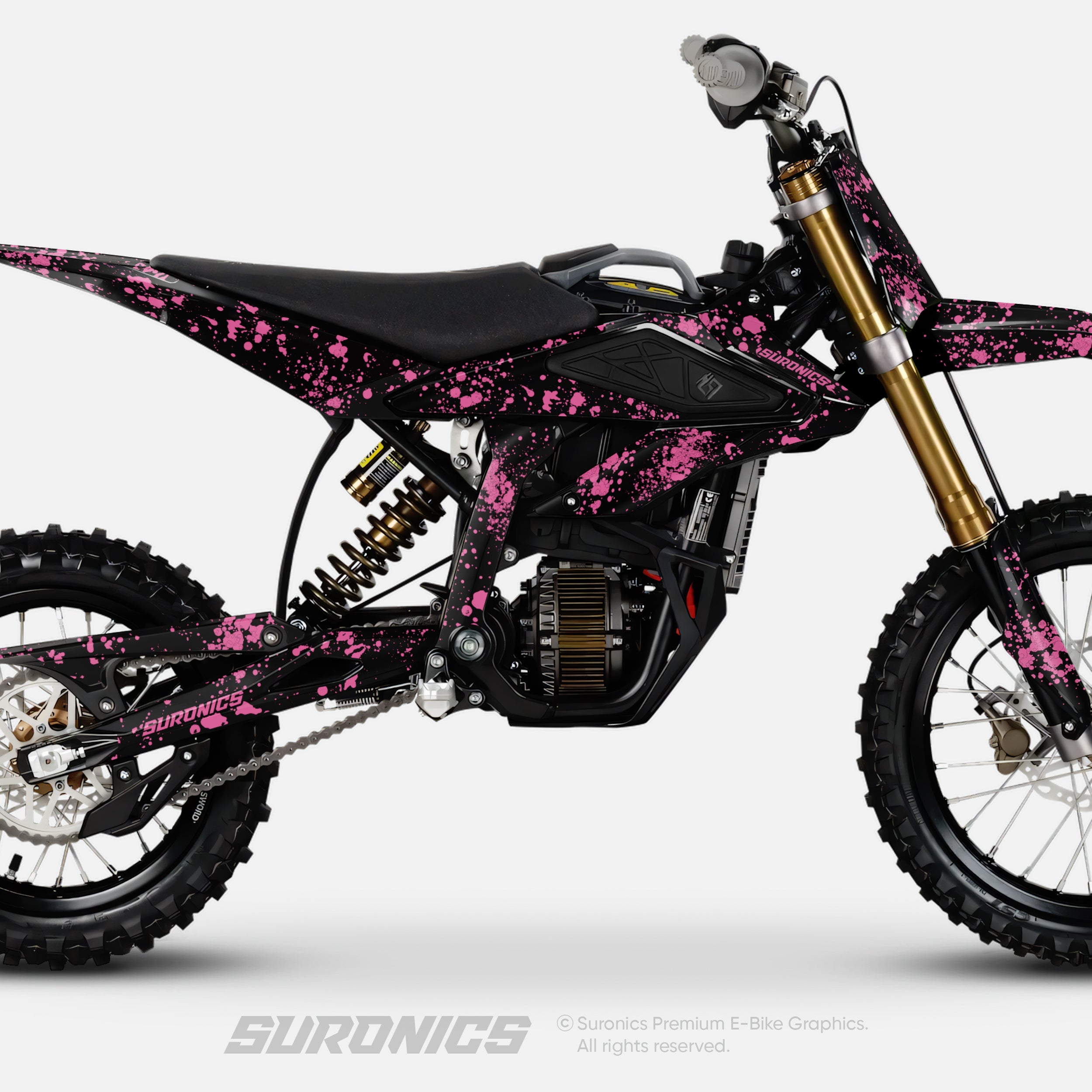 SPLATTER BLACK PINK Surron Hyper Bee Graphics kit