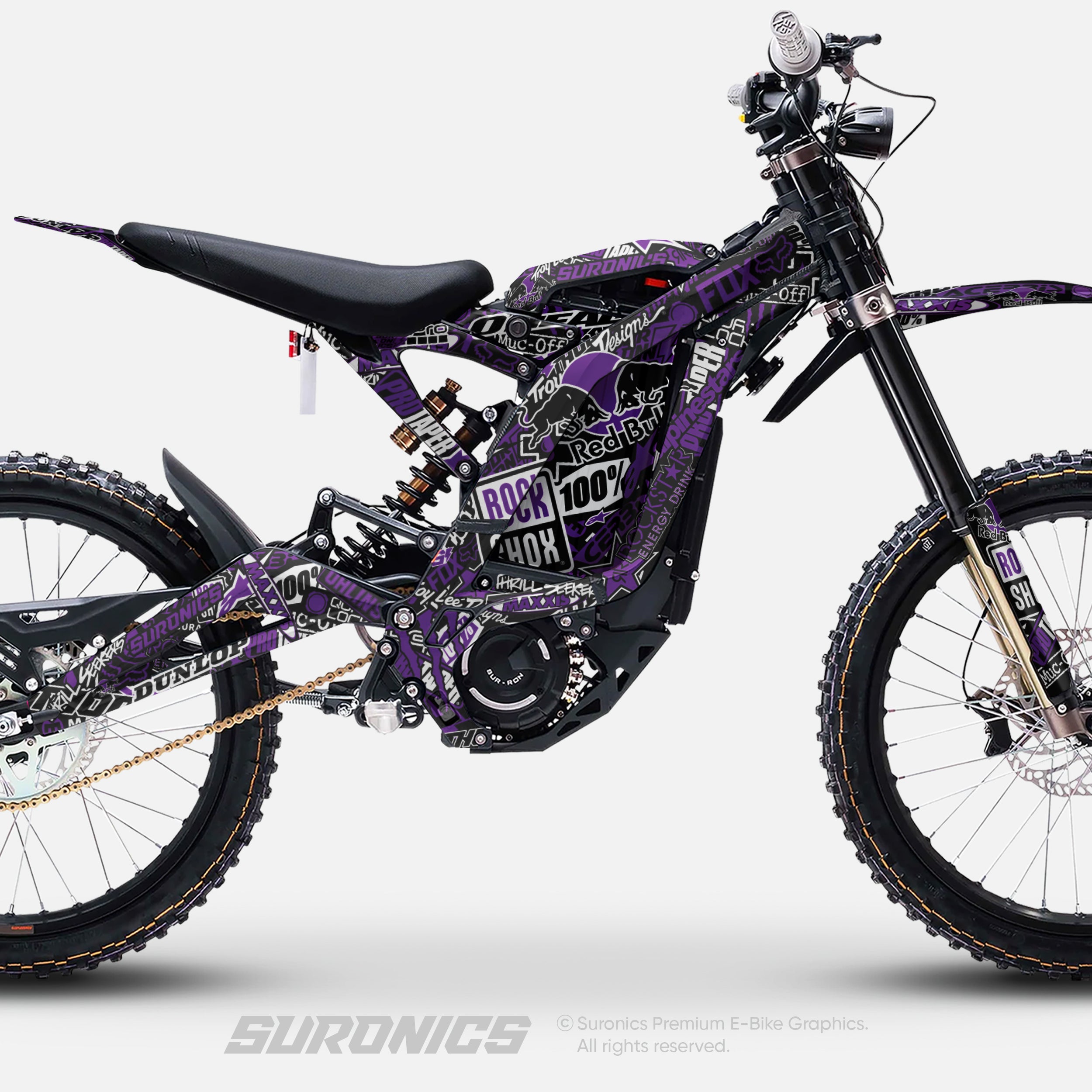 STICKY PURPLE BLACK Surron Light Bee Graphics kit