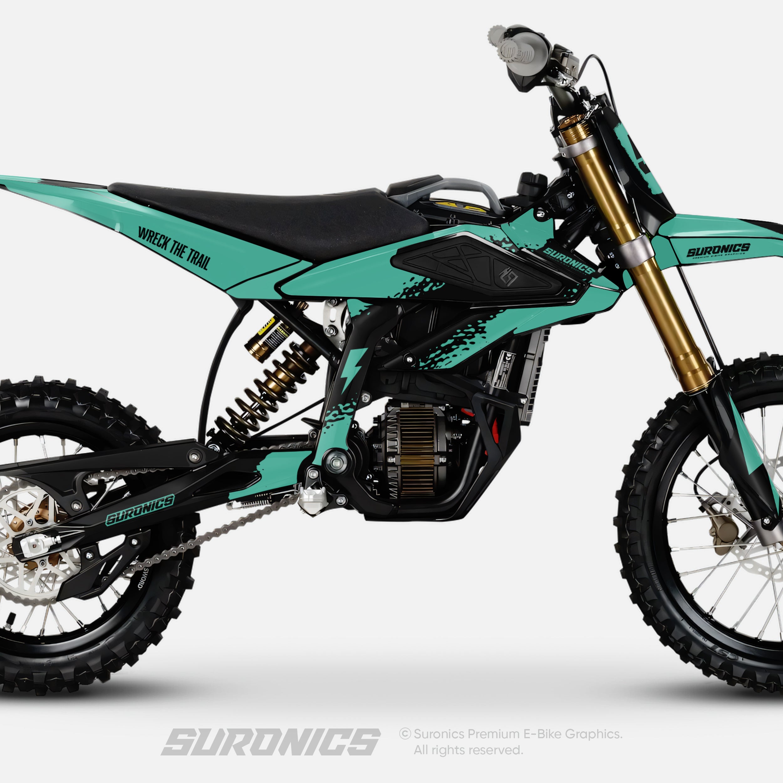 HALF MINT BLACK Surron Hyper Bee Graphics kit