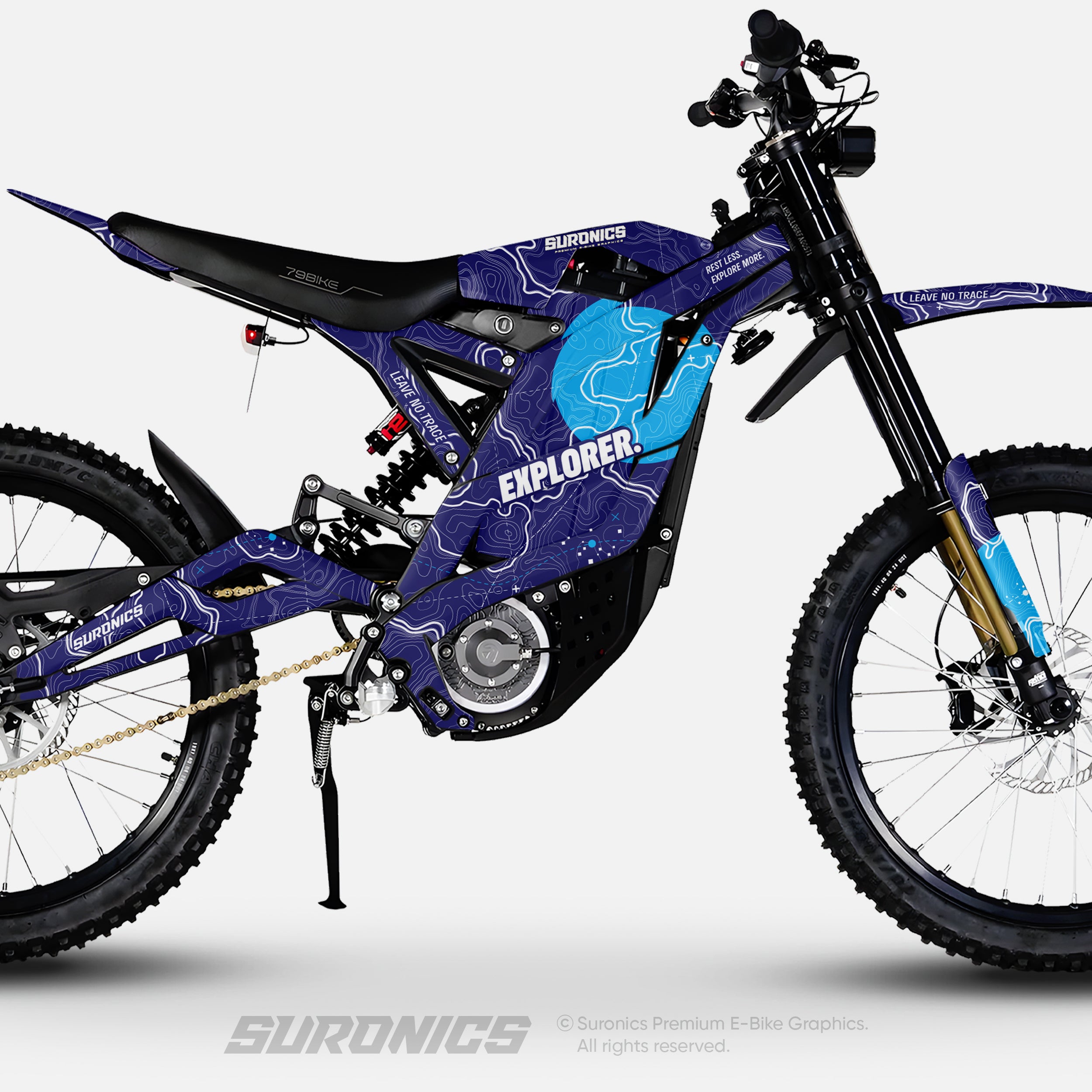 EXPLORER NAVY CYAN 79Bike Falcon PRO / GT / M Graphics kit