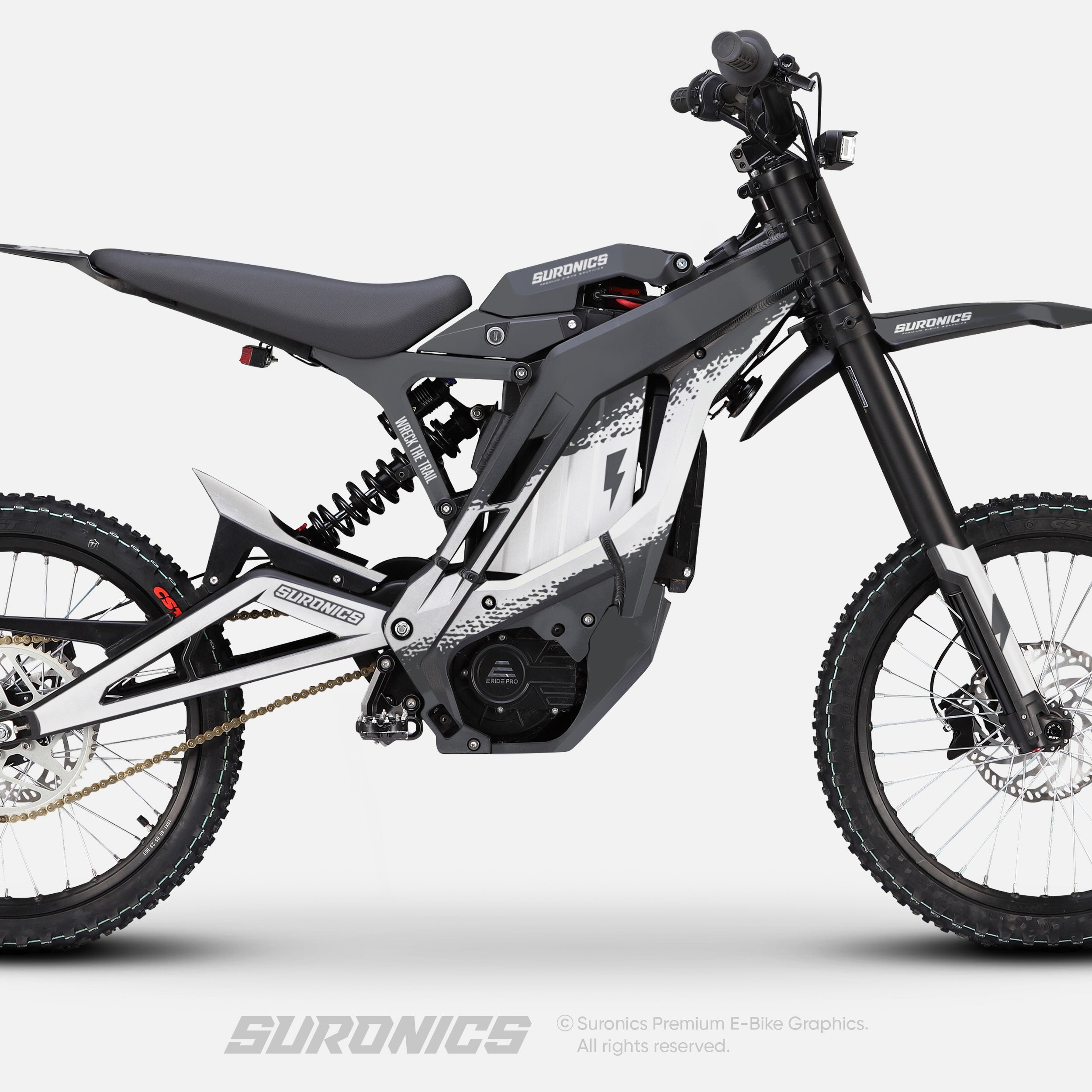 HALF GREY WHITE E-Ride Pro SS SR Graphics kit