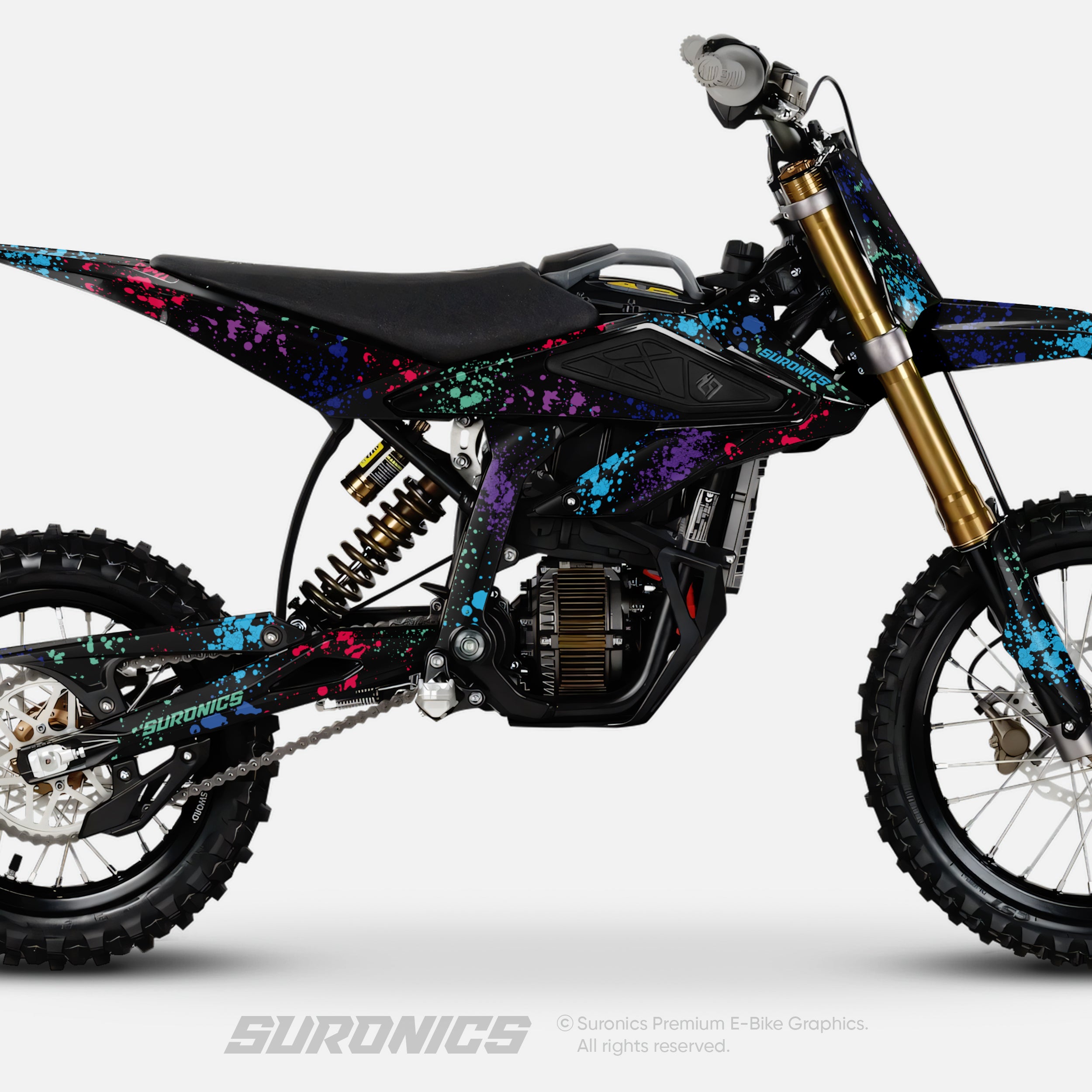 SPLATTER MULTICOLOR Surron Hyper Bee Graphics kit