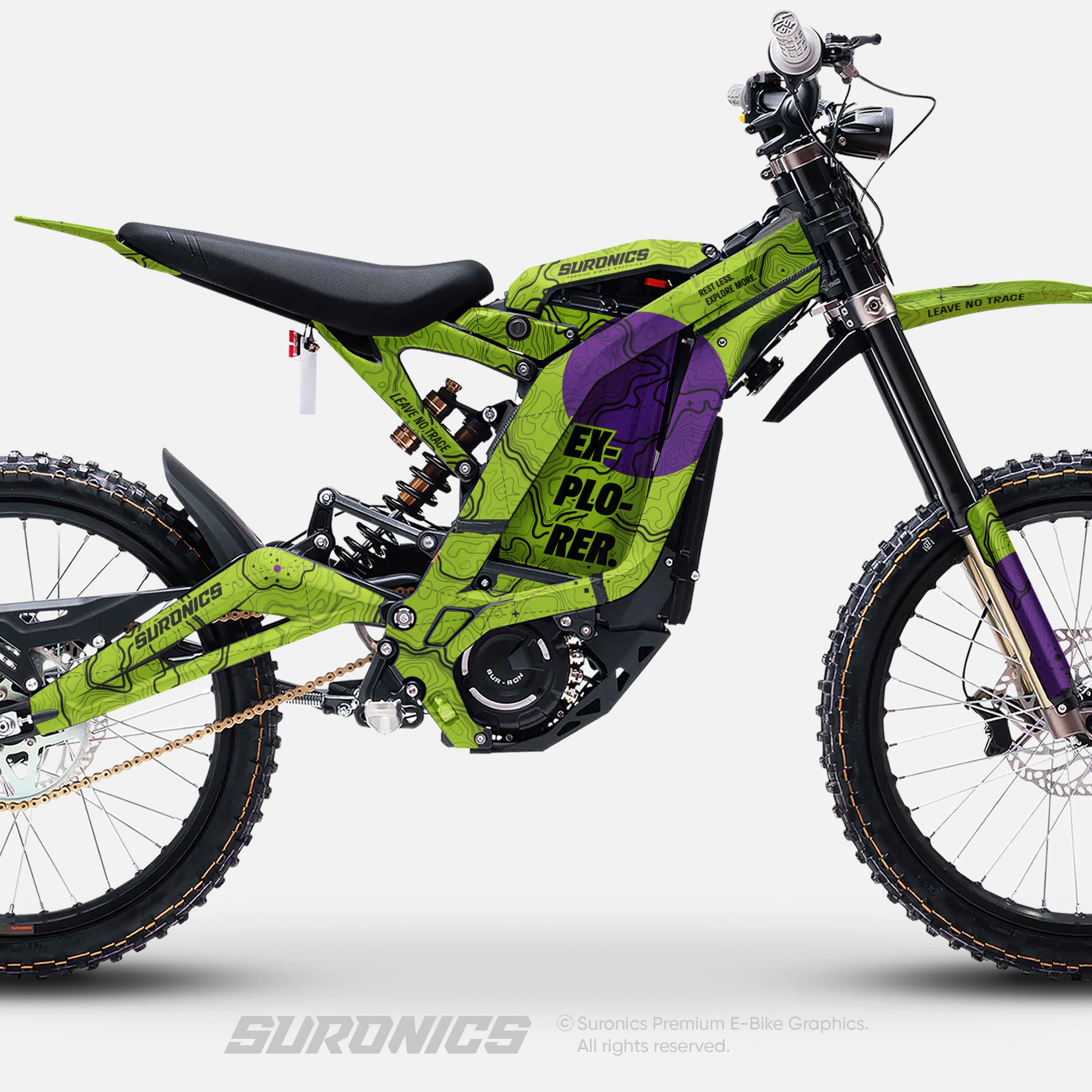EXPLORER GREEN PURPLE - Surron Light Bee Graphics kit