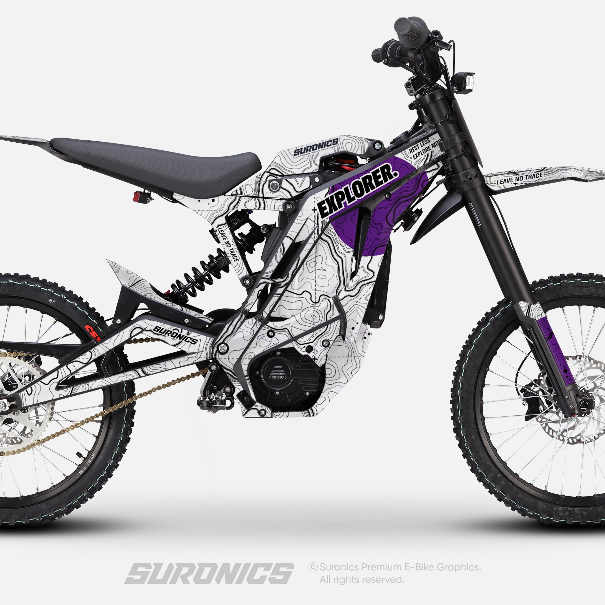 EXPLORER WHITE PURPLE E-Ride Pro SS SR Graphics kit