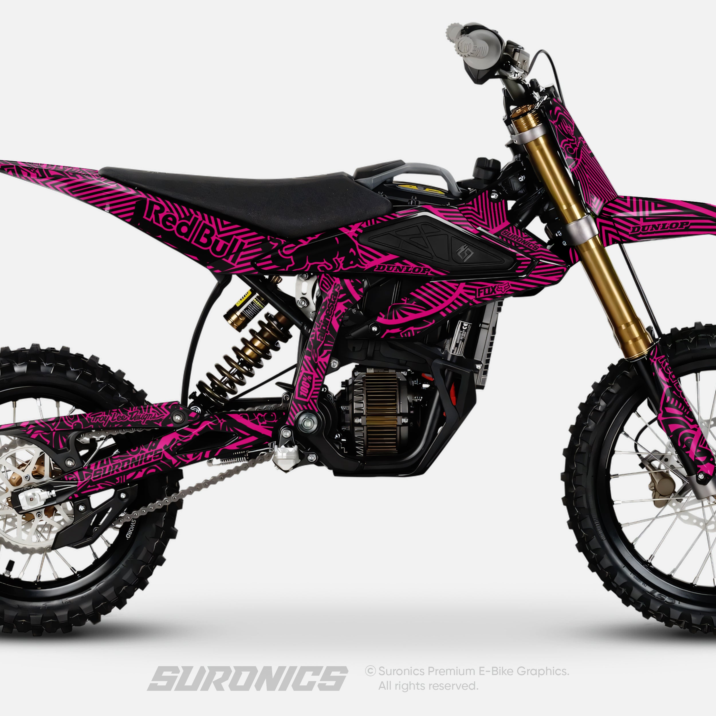 RACE ART BLACK MAGENTA Surron Hyper Bee Graphics kit