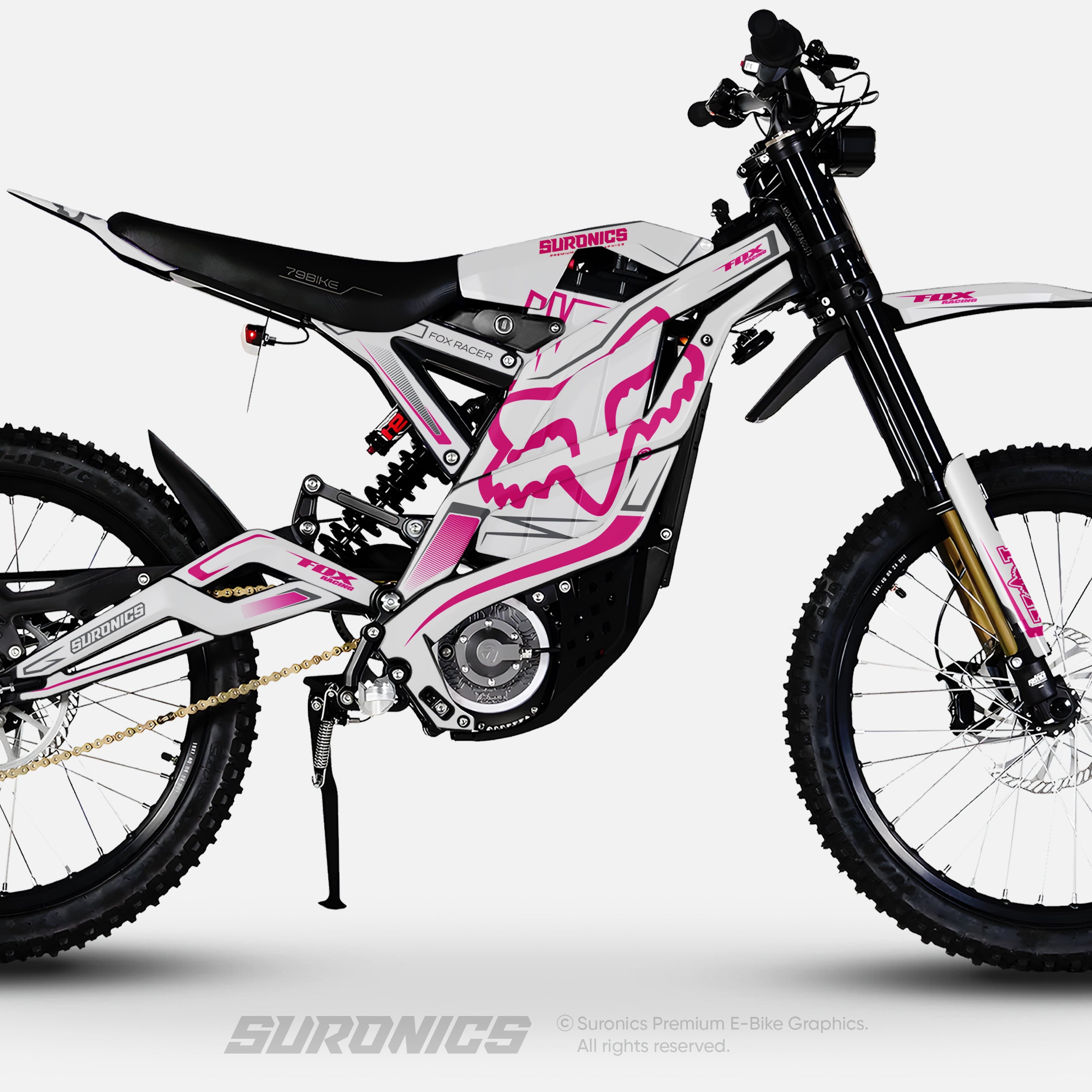 FOX RACER WHITE MAGENTA 79Bike Falcon PRO / GT / M Graphics kit