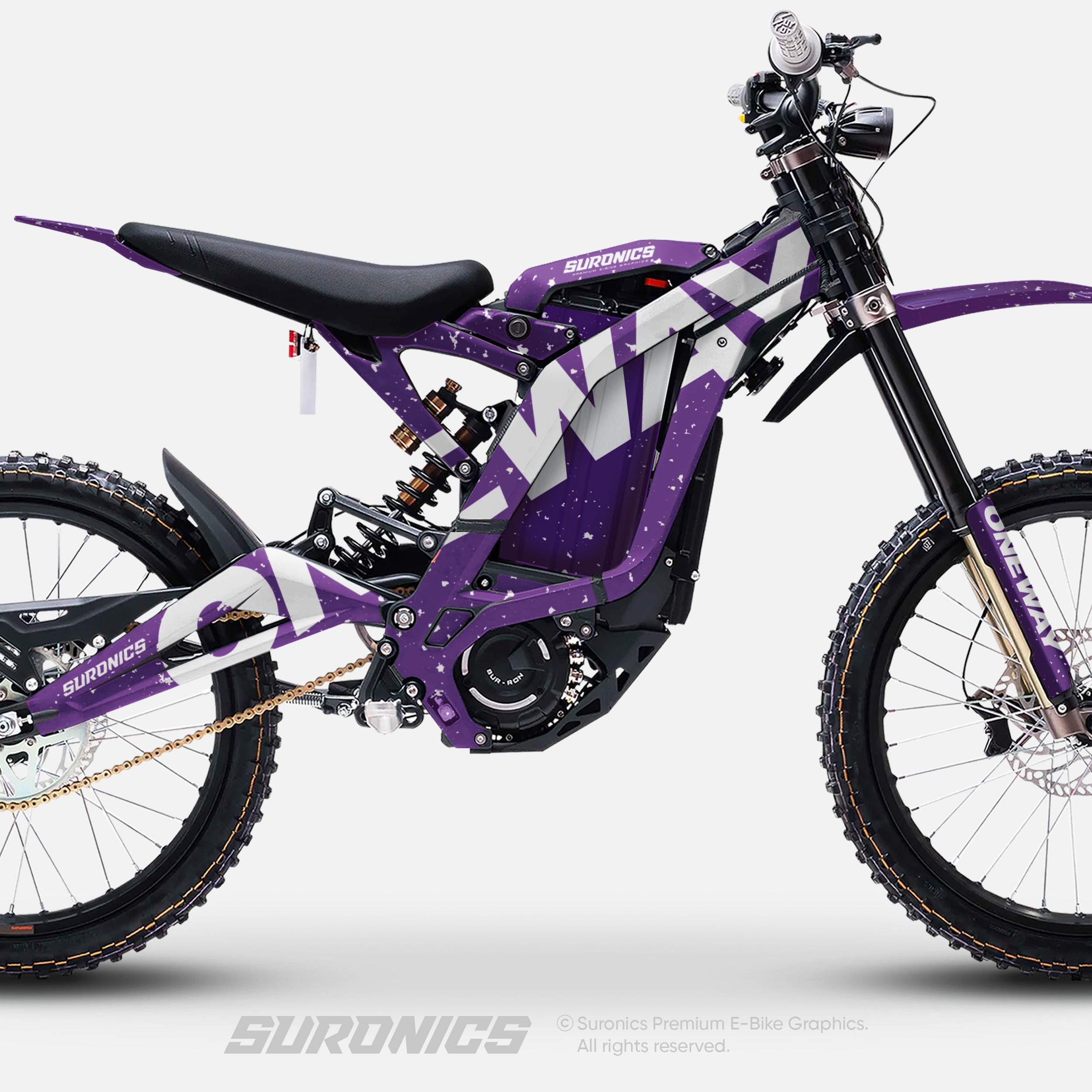 ONEWAY PURPLE WHITE Surron Light Bee Graphics kit