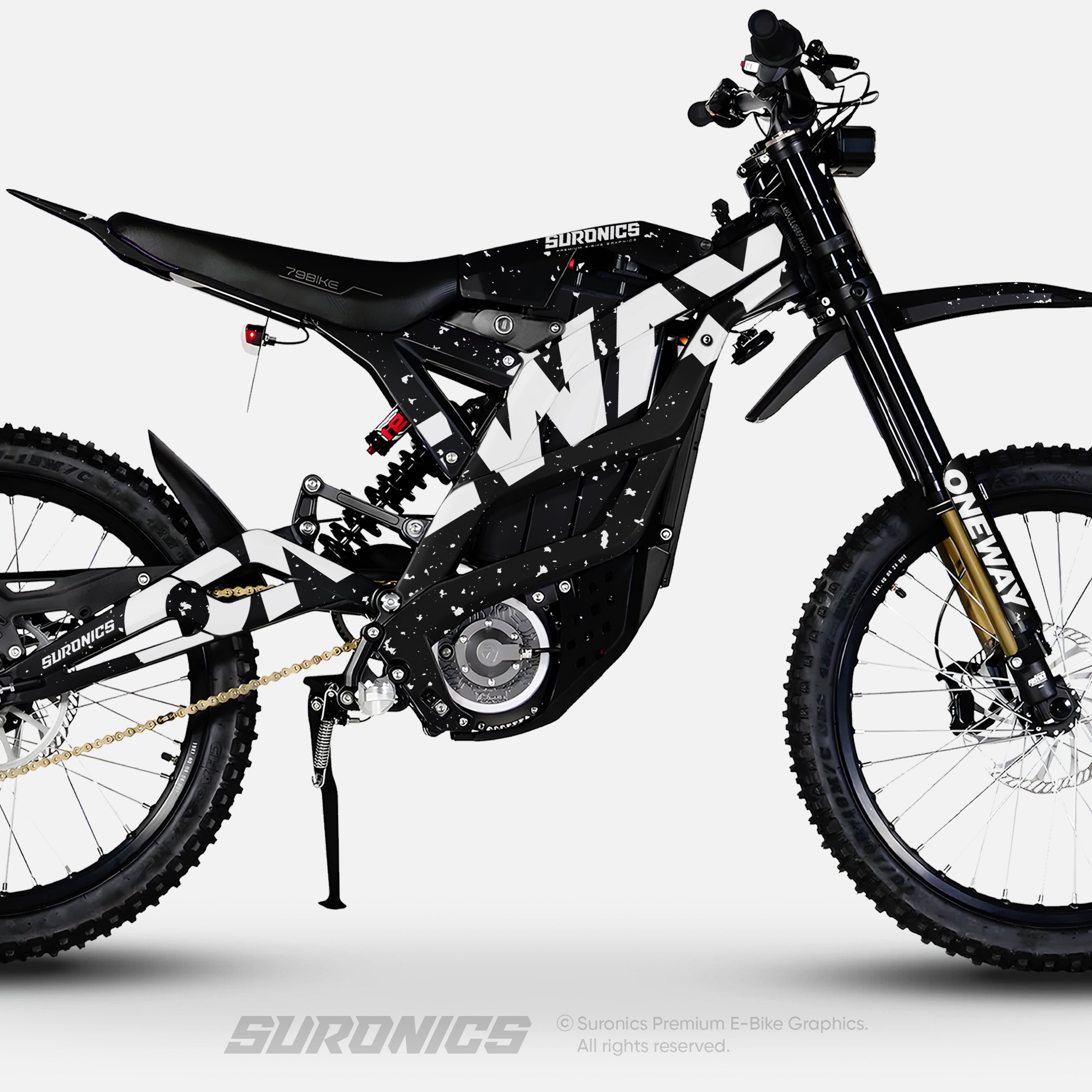 ONEWAY BLACK WHITE 79Bike Falcon PRO / GT / M Graphics kit