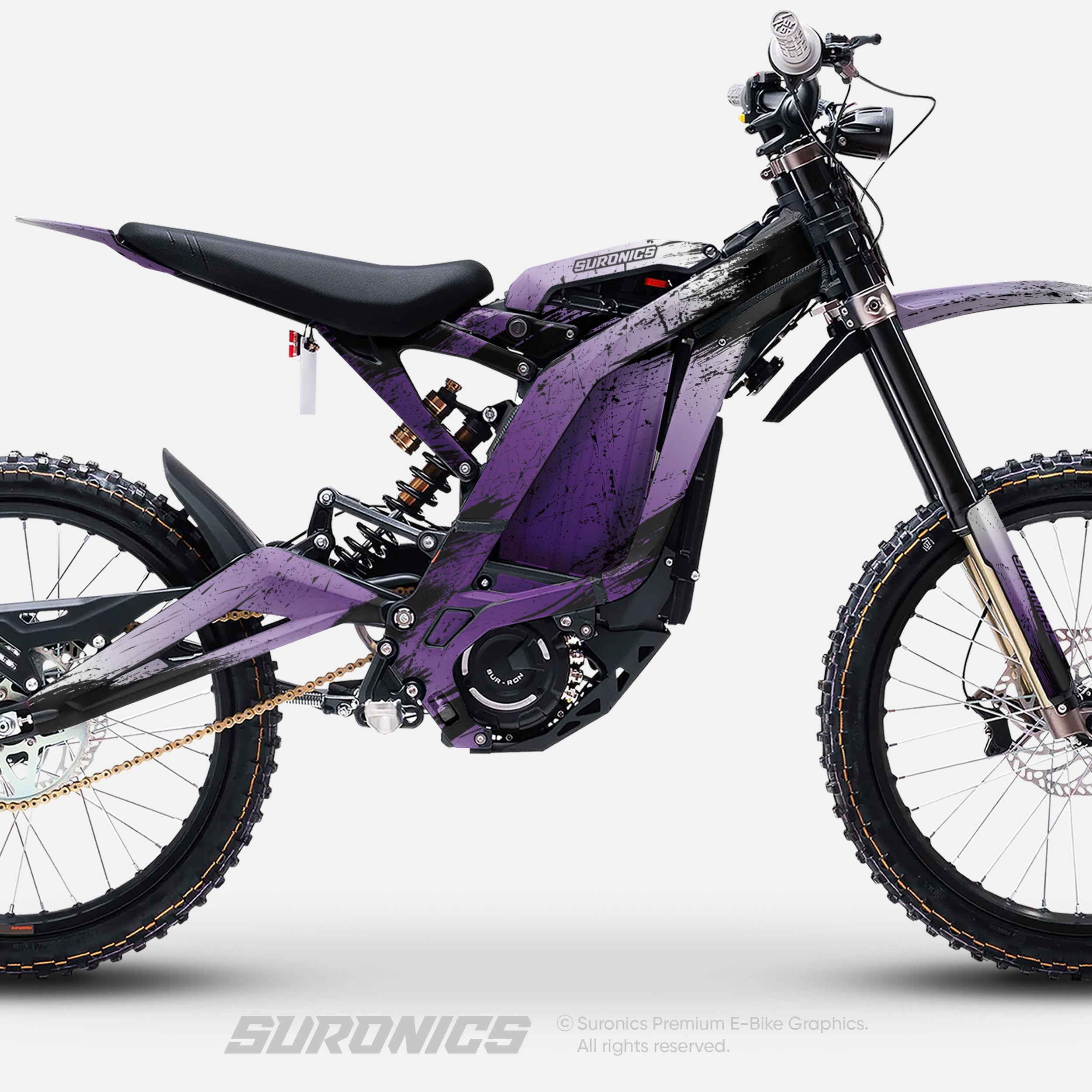 FADE WHITE PURPLE Surron Light Bee Graphics kit