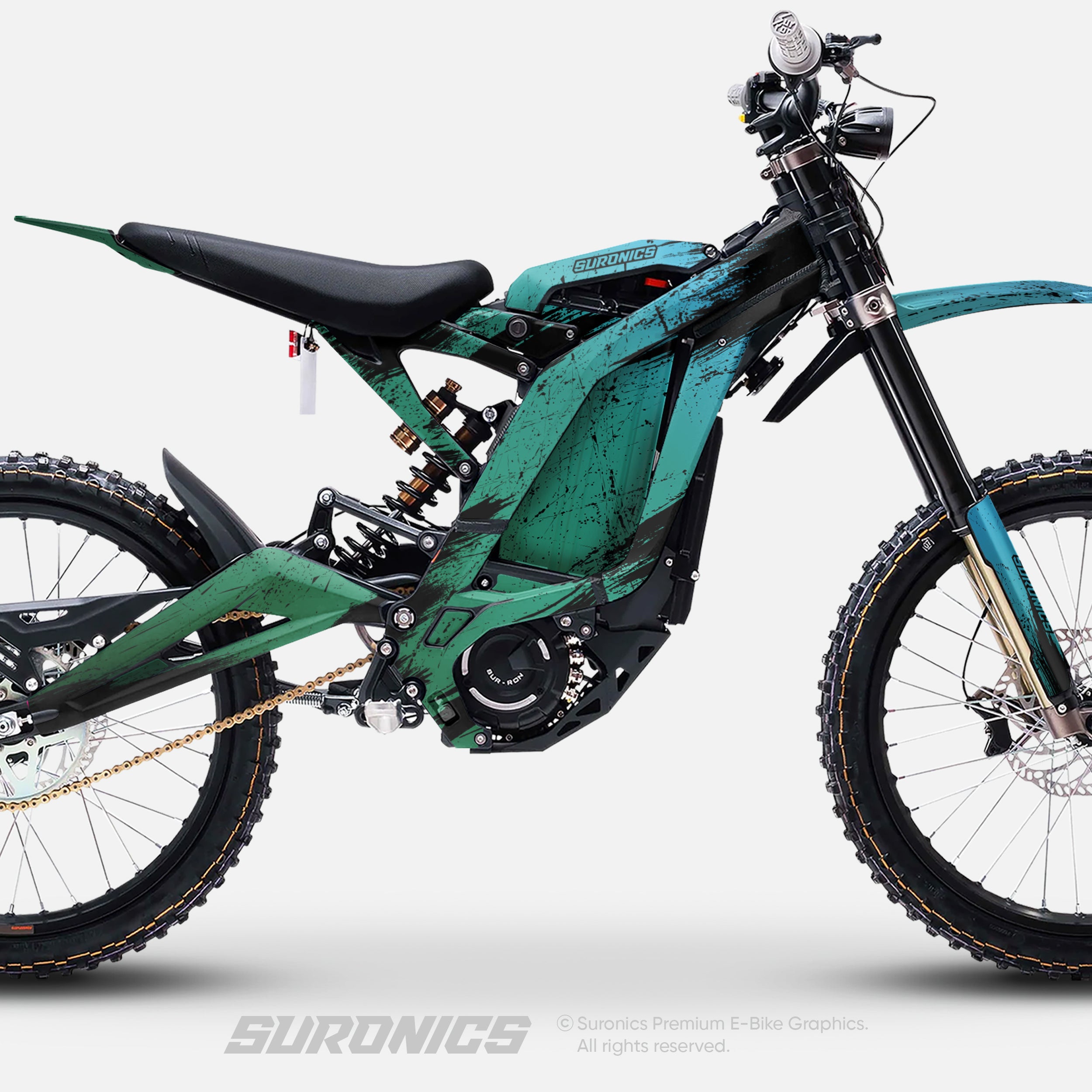 FADE GREEN CYAN Surron Light Bee Graphics kit