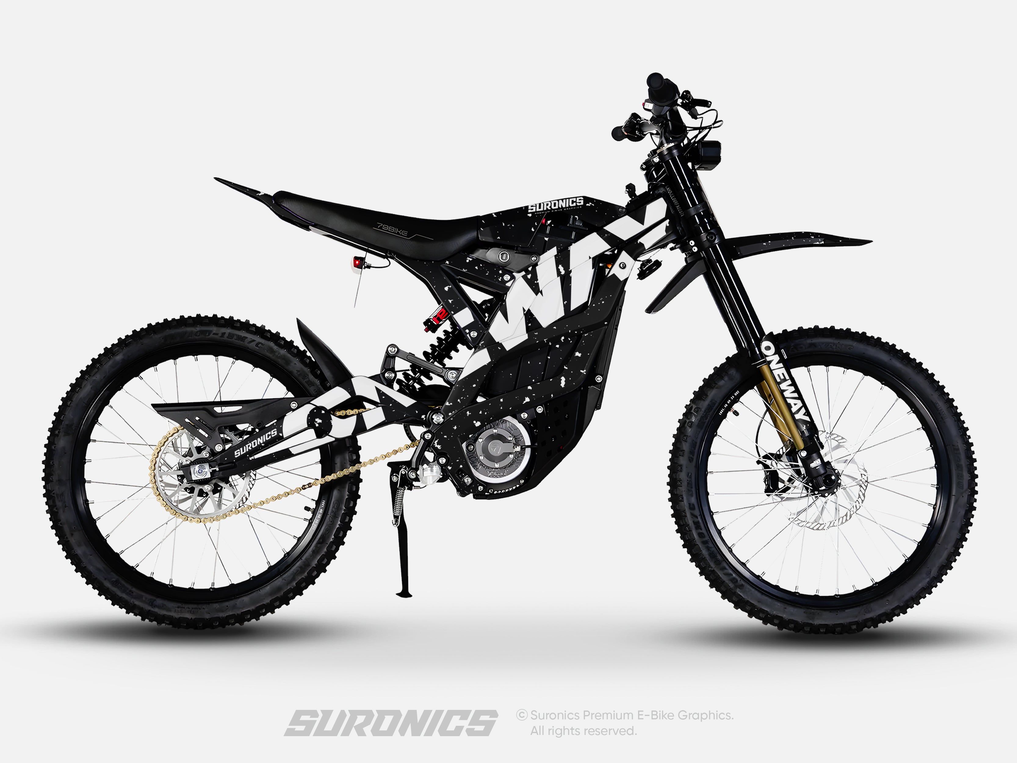 ONEWAY BLACK WHITE 79Bike Falcon PRO / GT / M Graphics kit