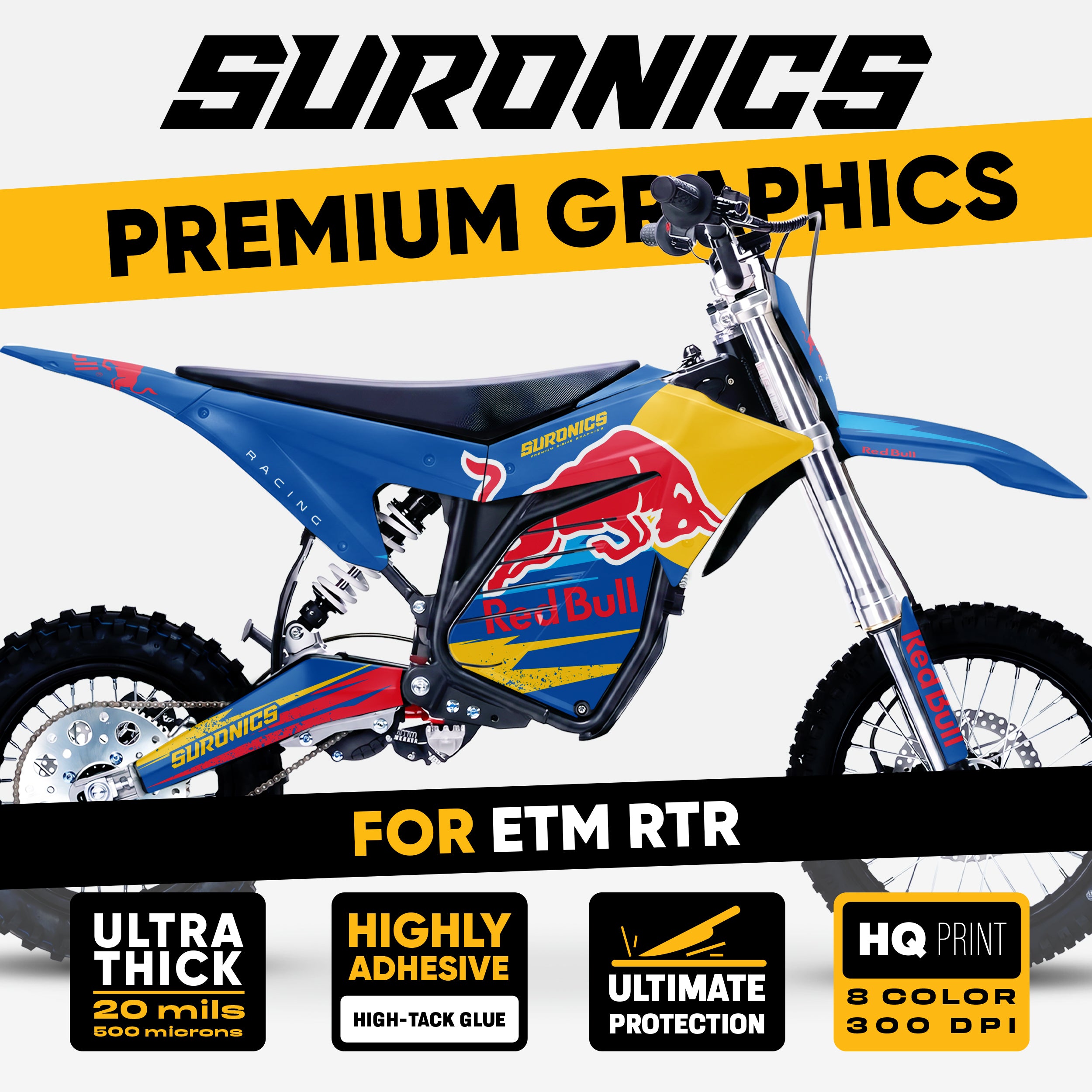 ORIGINAL BULL BLUE ETM RTR Graphics kit