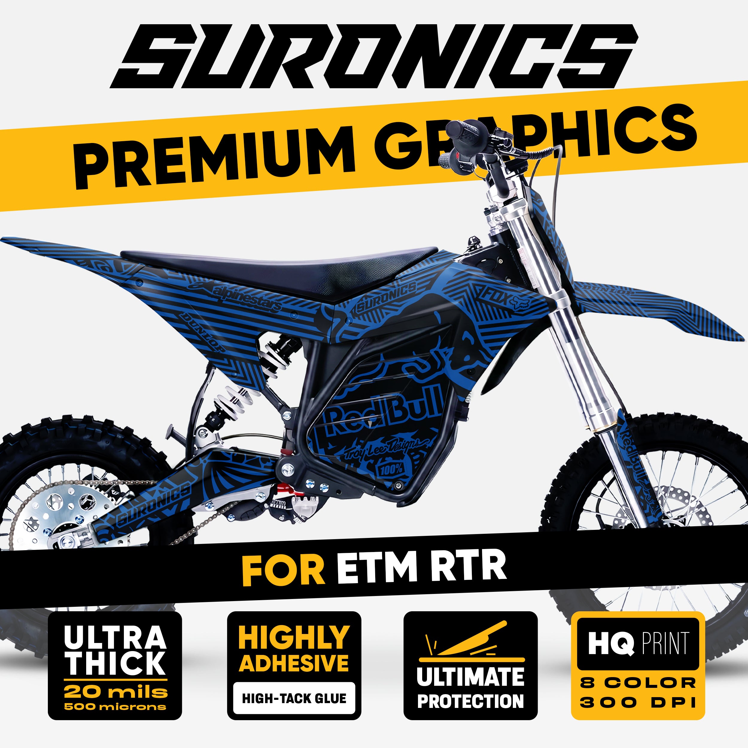 RACE ART BLACK BLUE ETM RTR Graphics kit