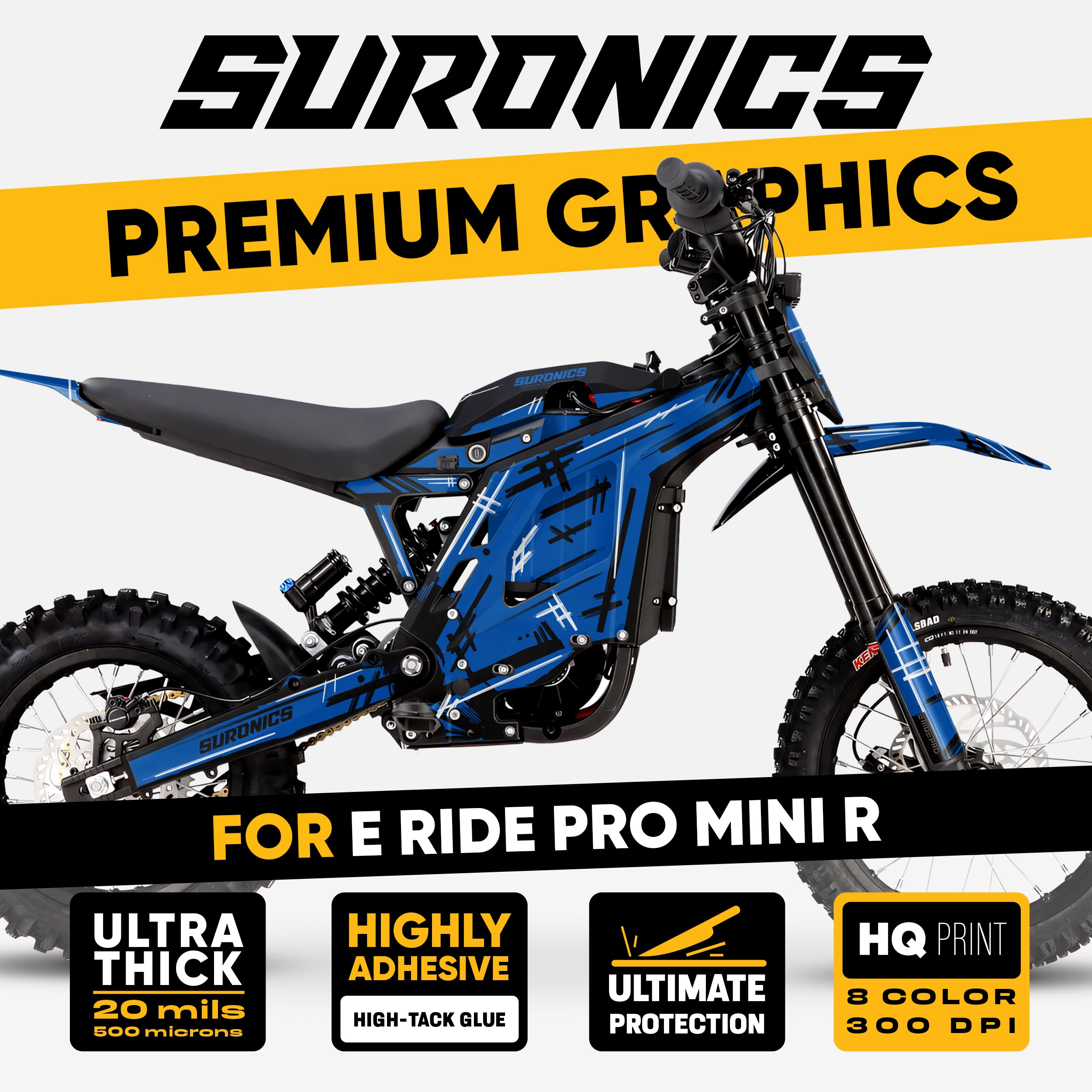 MARKER BLUE Eride Pro Mini R Graphics kit