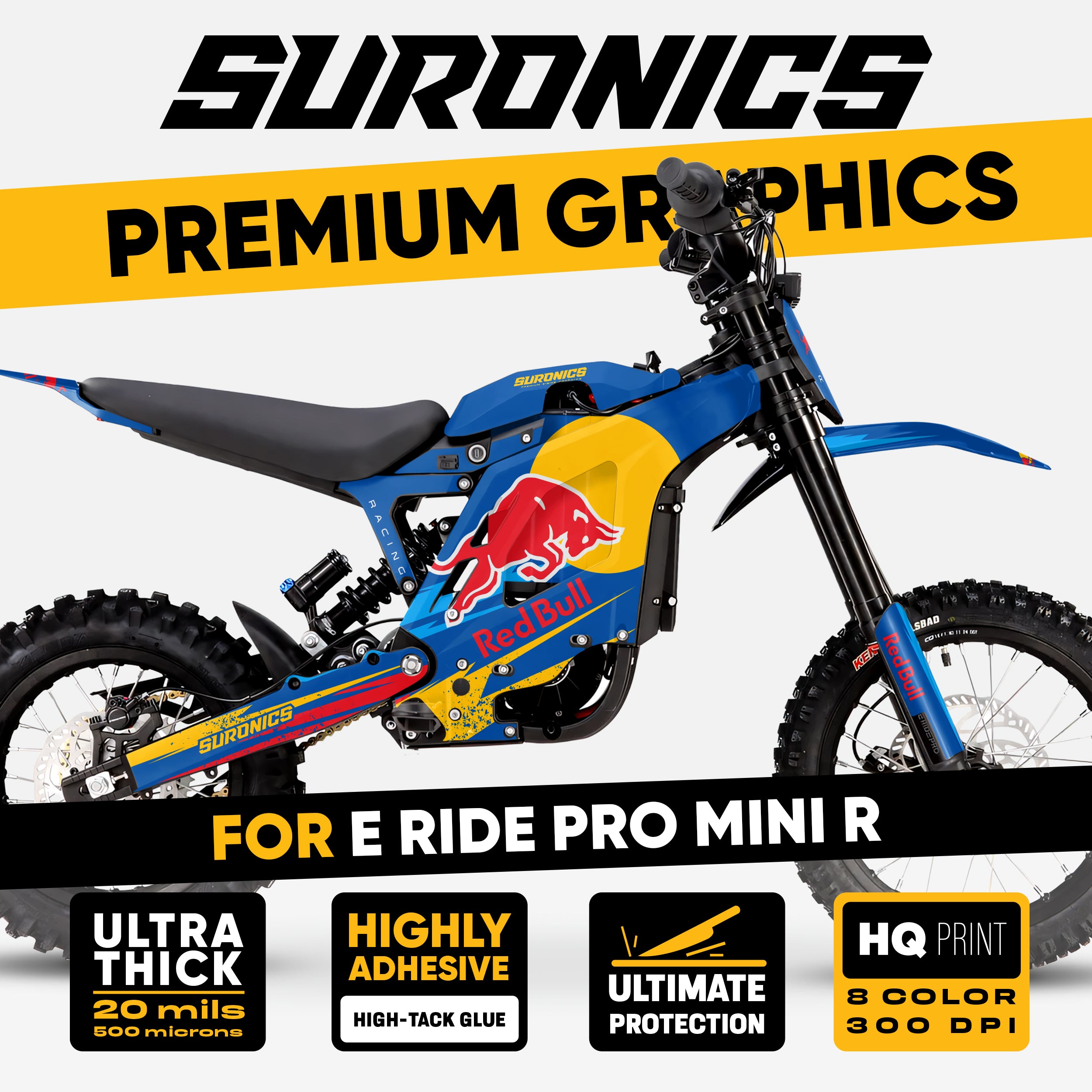ORIGINAL BULL BLUE Eride Pro Mini R Graphics kit