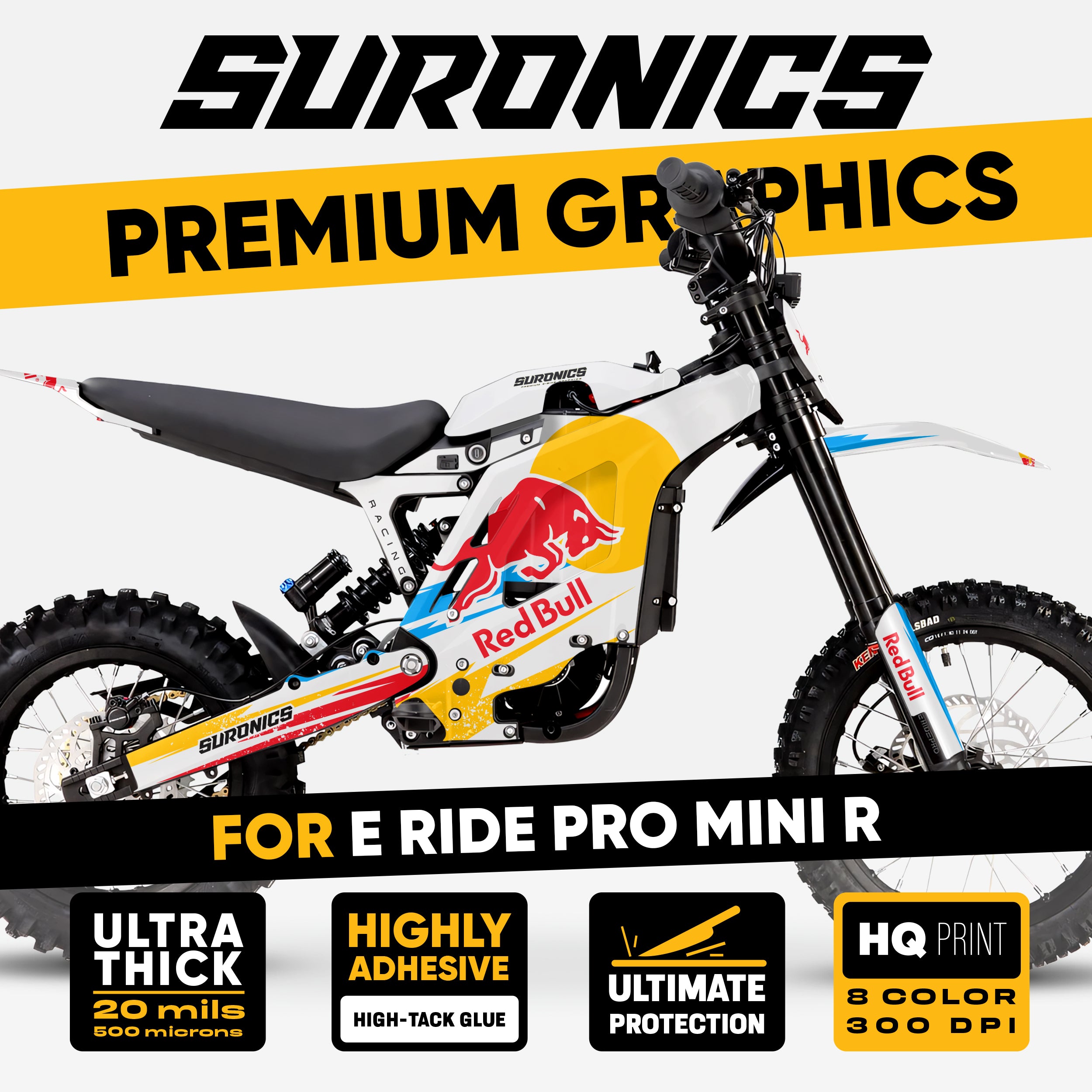 ORIGINAL BULL WHITE Eride Pro Mini R Graphics kit