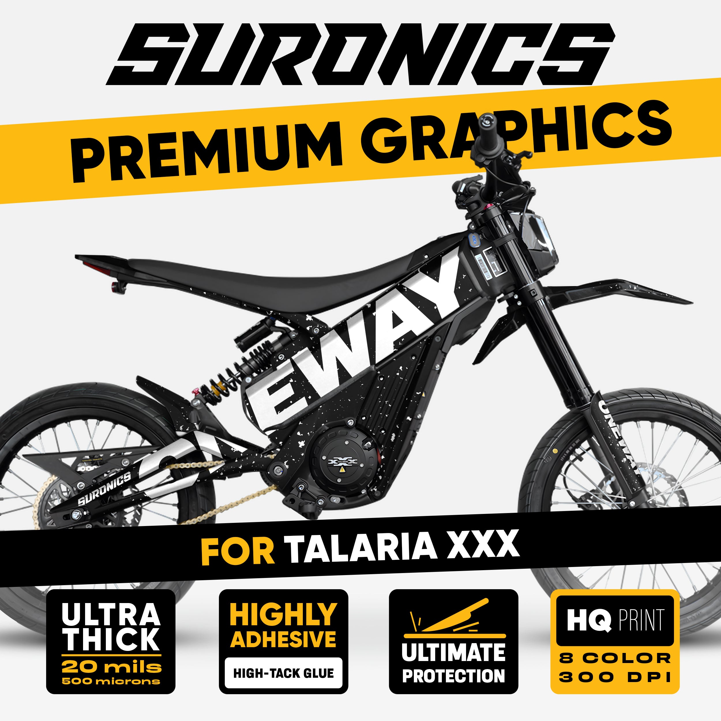 ONEWAY BLACK WHITE Talaria XXX Graphics kit