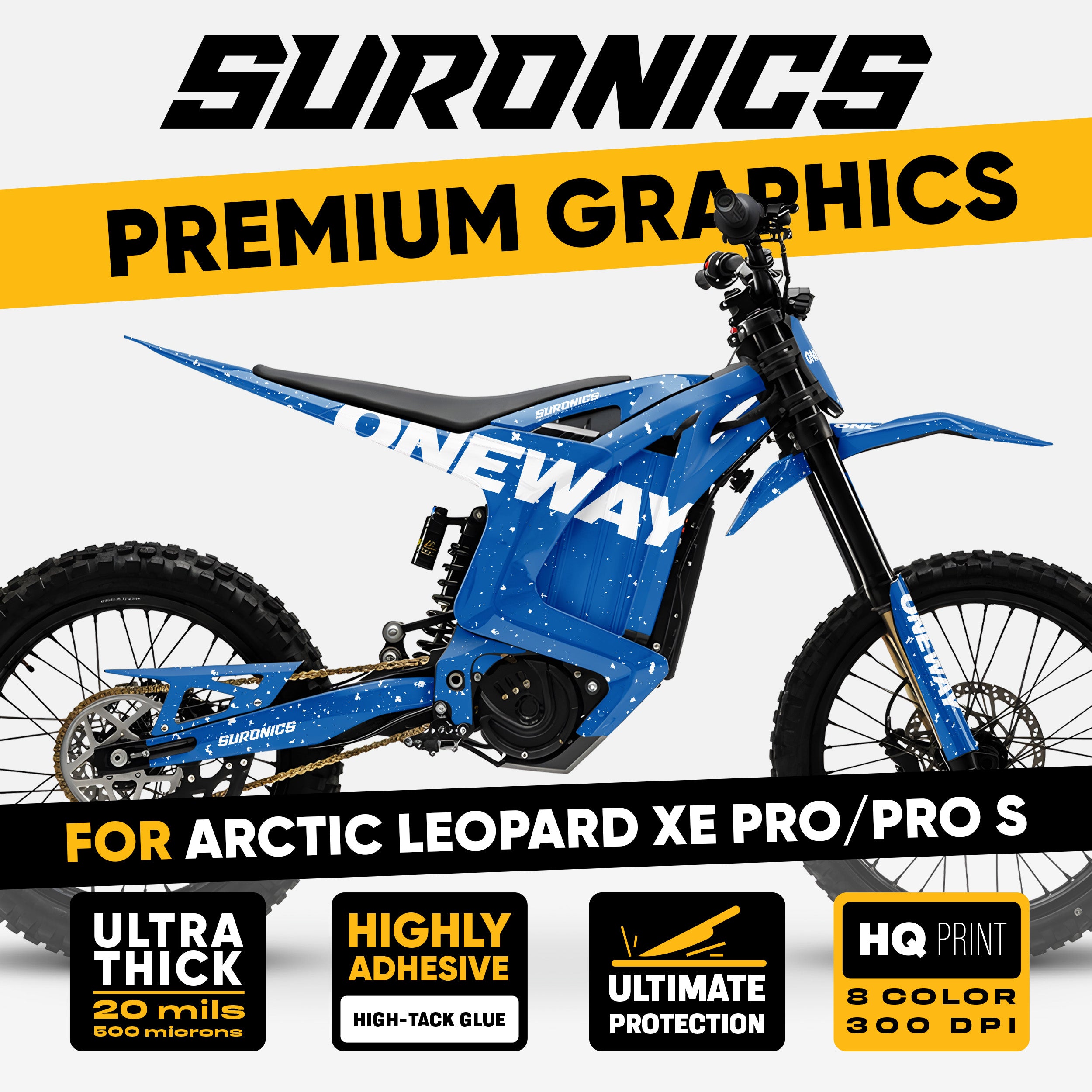ONEWAY BLUE WHITE Arctic Leopard XE Graphics kit