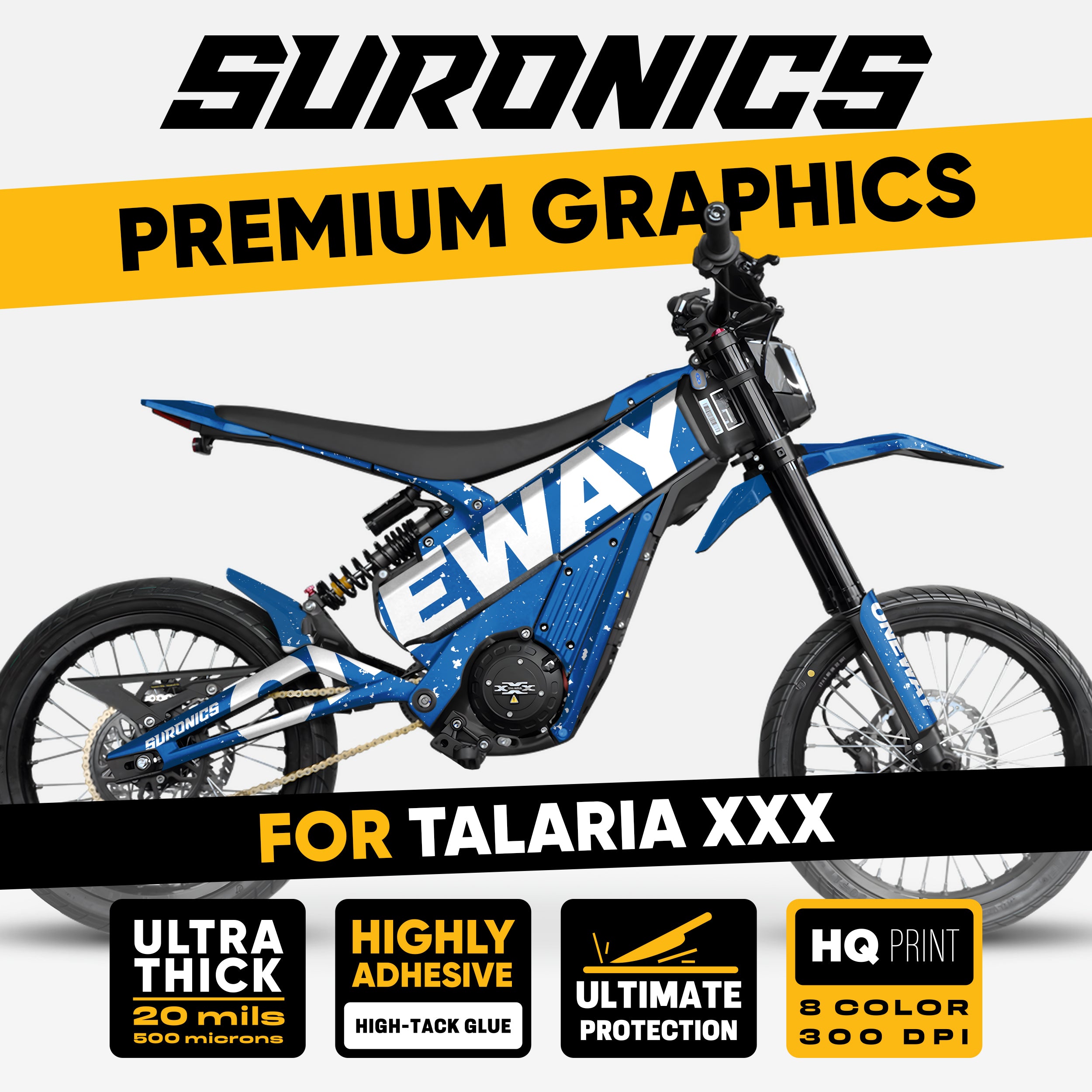 ONEWAY BLUE WHITE Talaria XXX Graphics kit