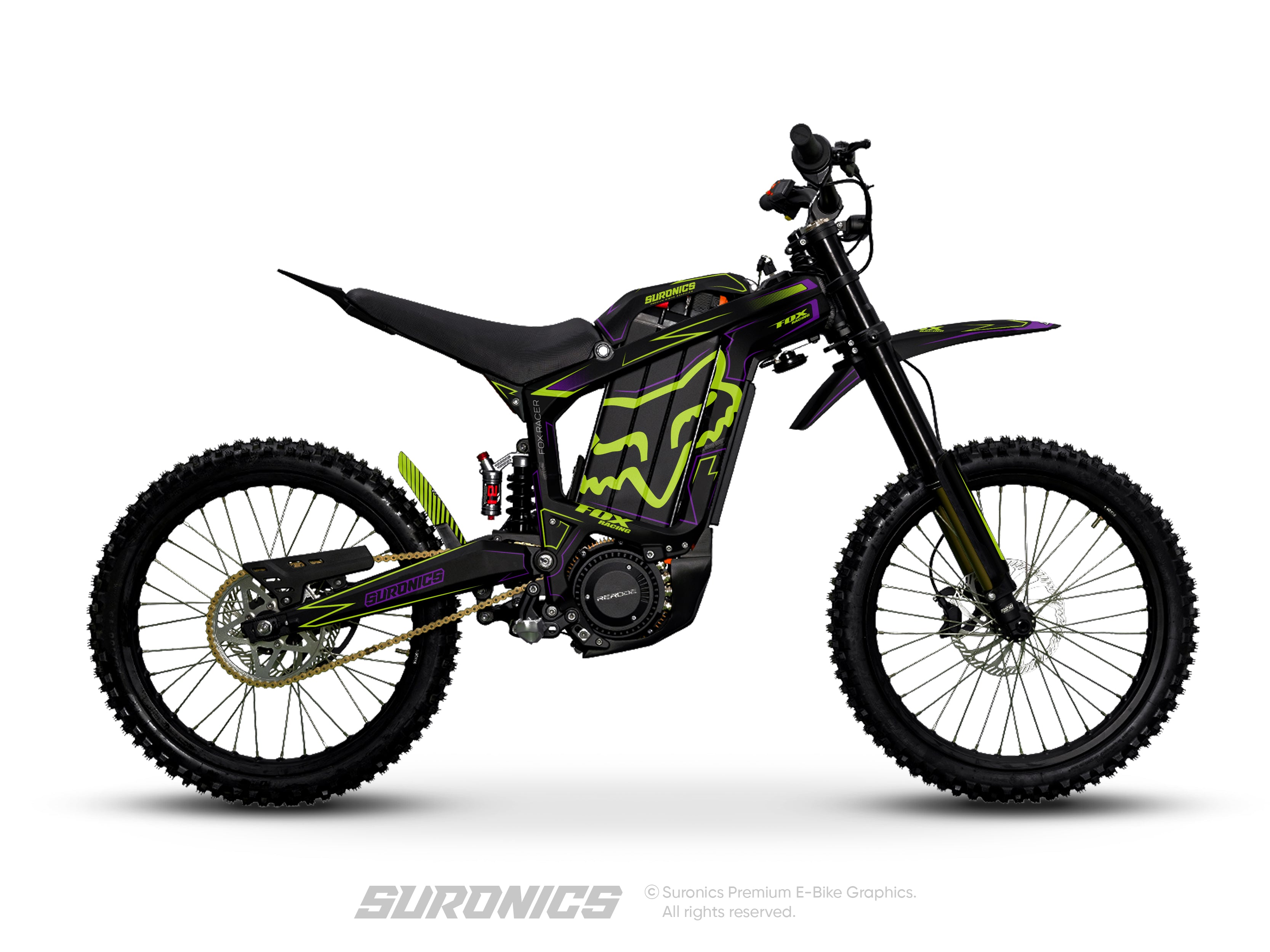 FOX RACER BLACK GREEN Rerode R1 Graphics kit