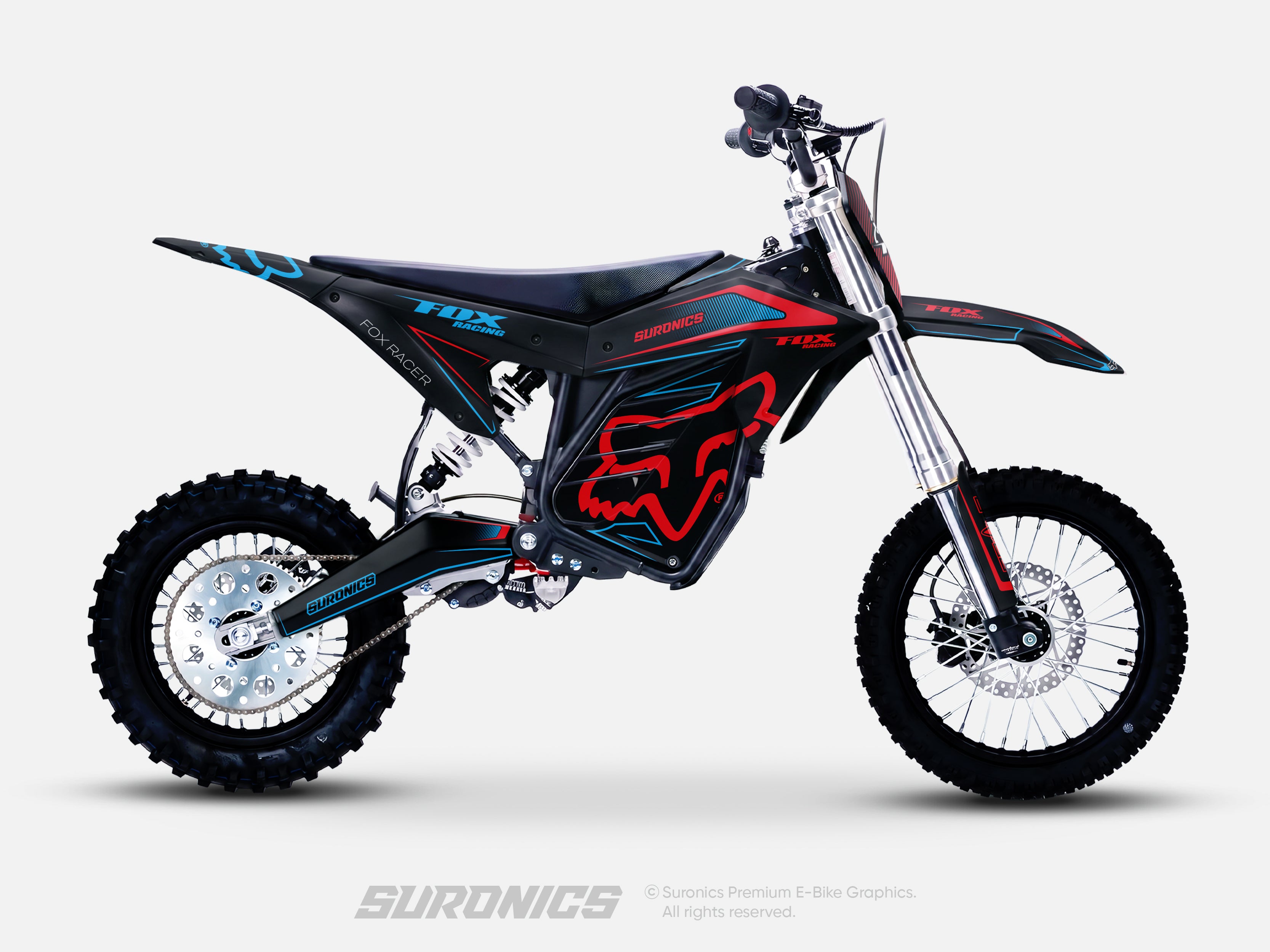 FOX RACER BLACK RED ETM RTR Graphics kit