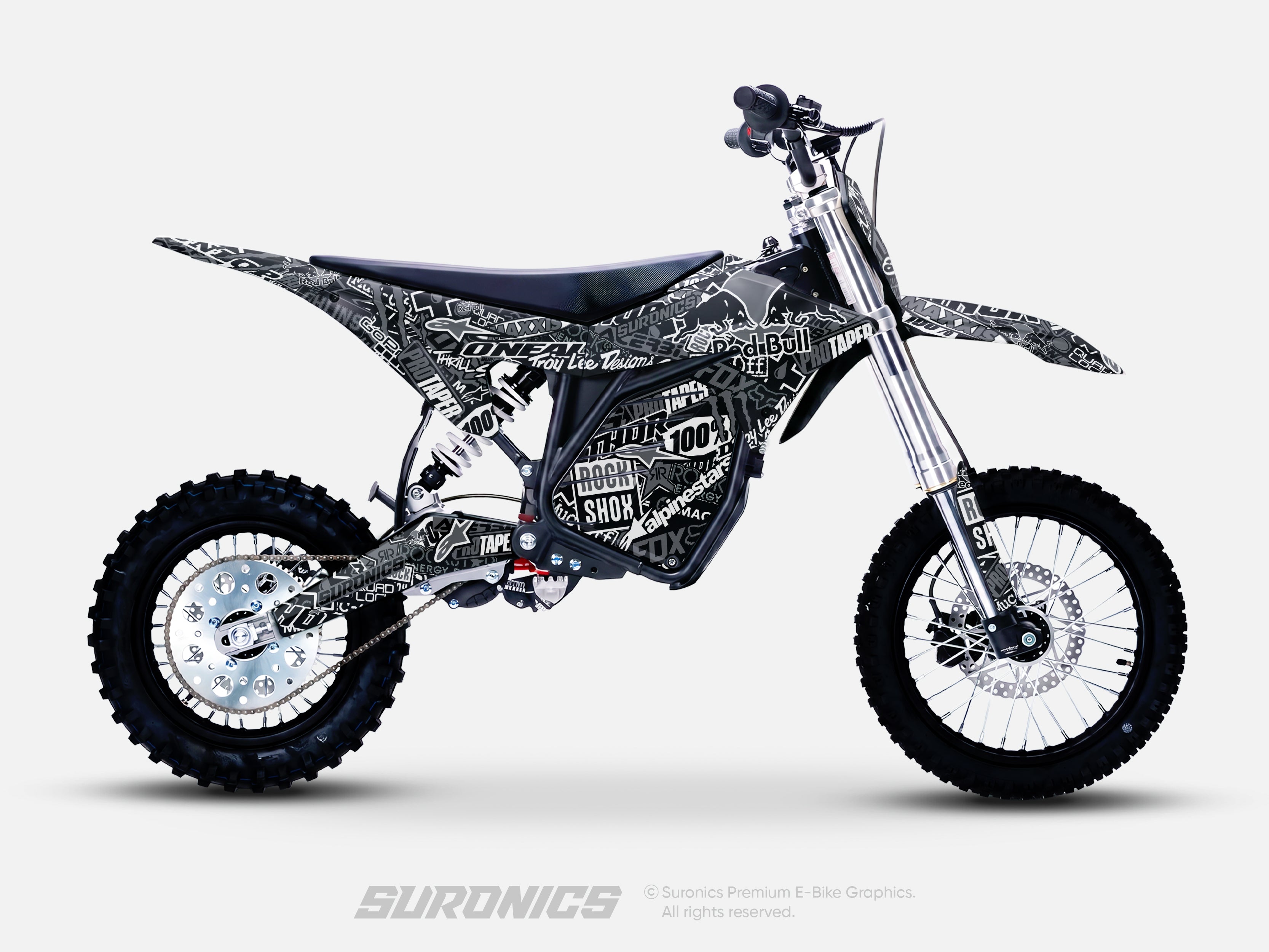 STICKY BLACK GREY ETM RTR Graphics kit