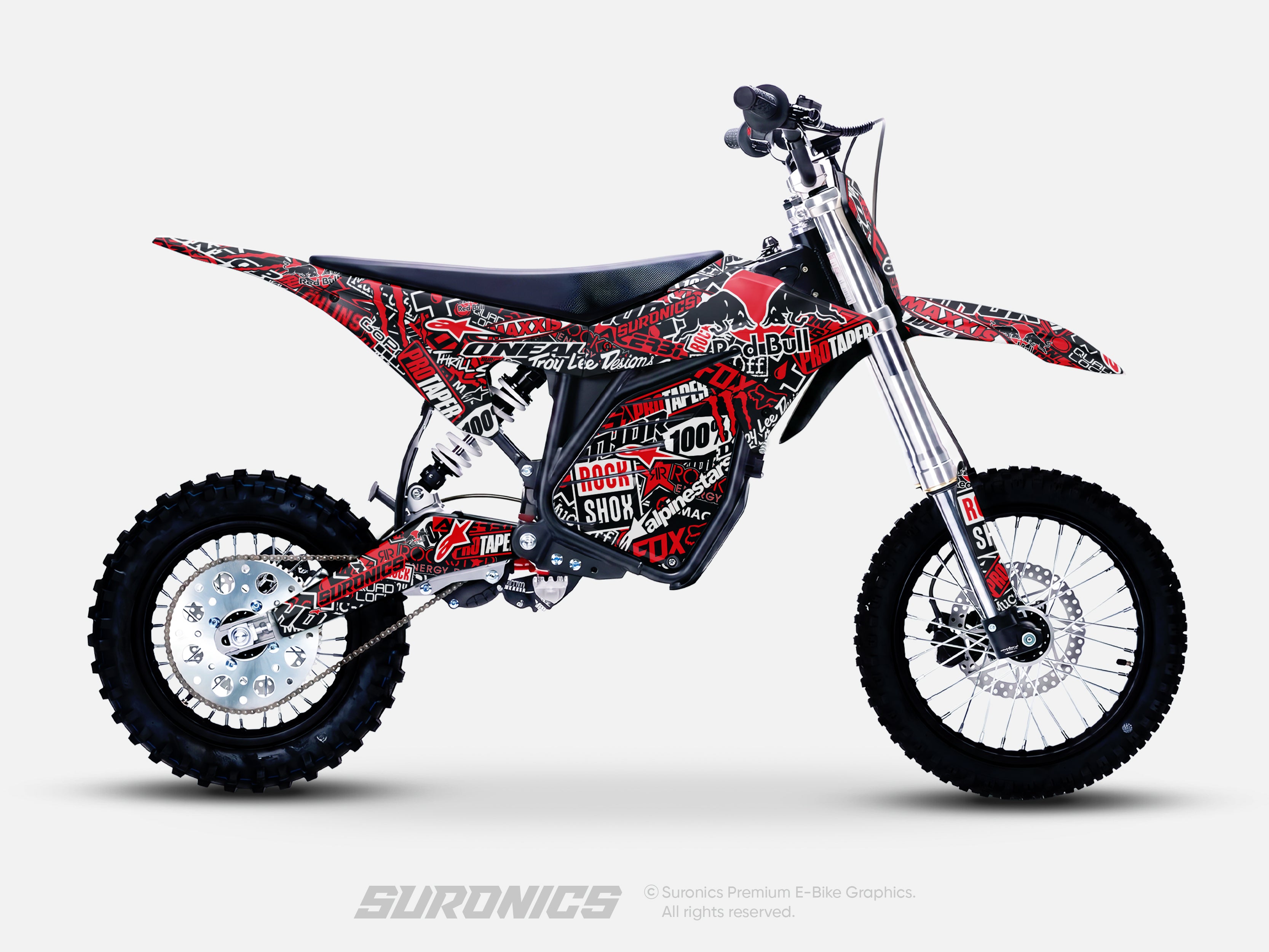 STICKY BLACK RED ETM RTR Graphics kit