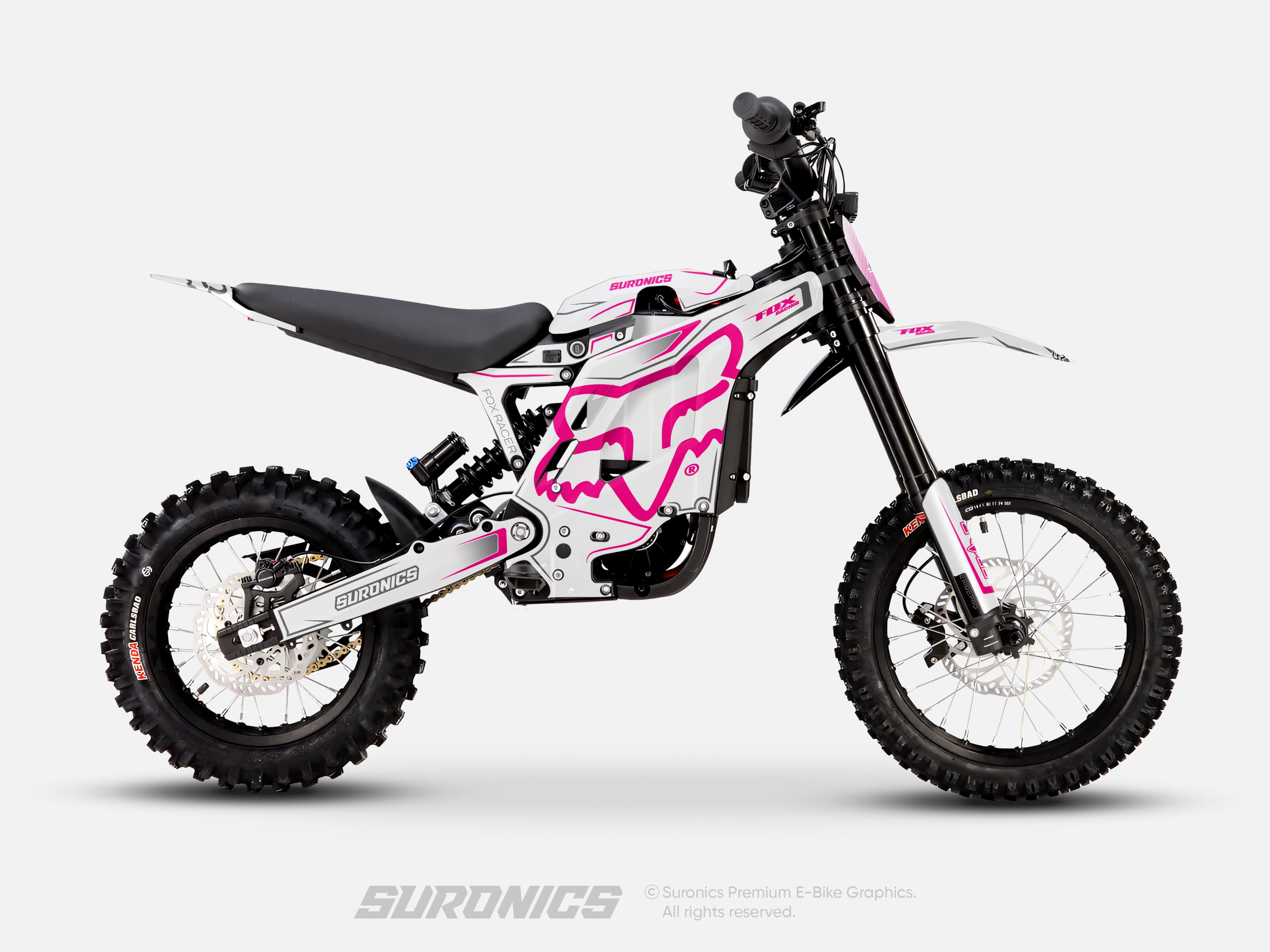 FOX RACER WHITE MAGENTA Eride Pro Mini R Graphics kit