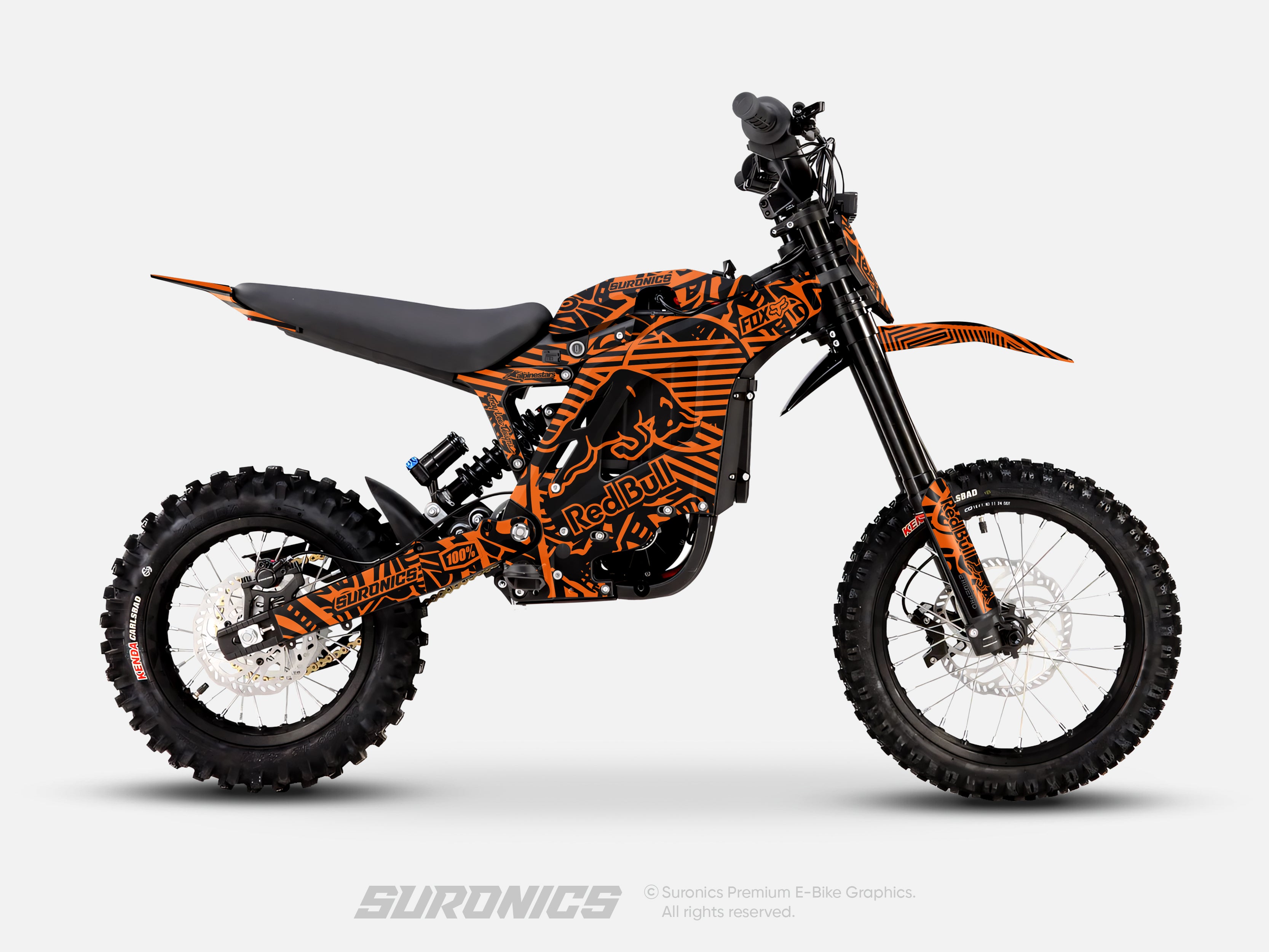 RACE ART BLACK ORANGE Eride Pro Mini R Graphics kit